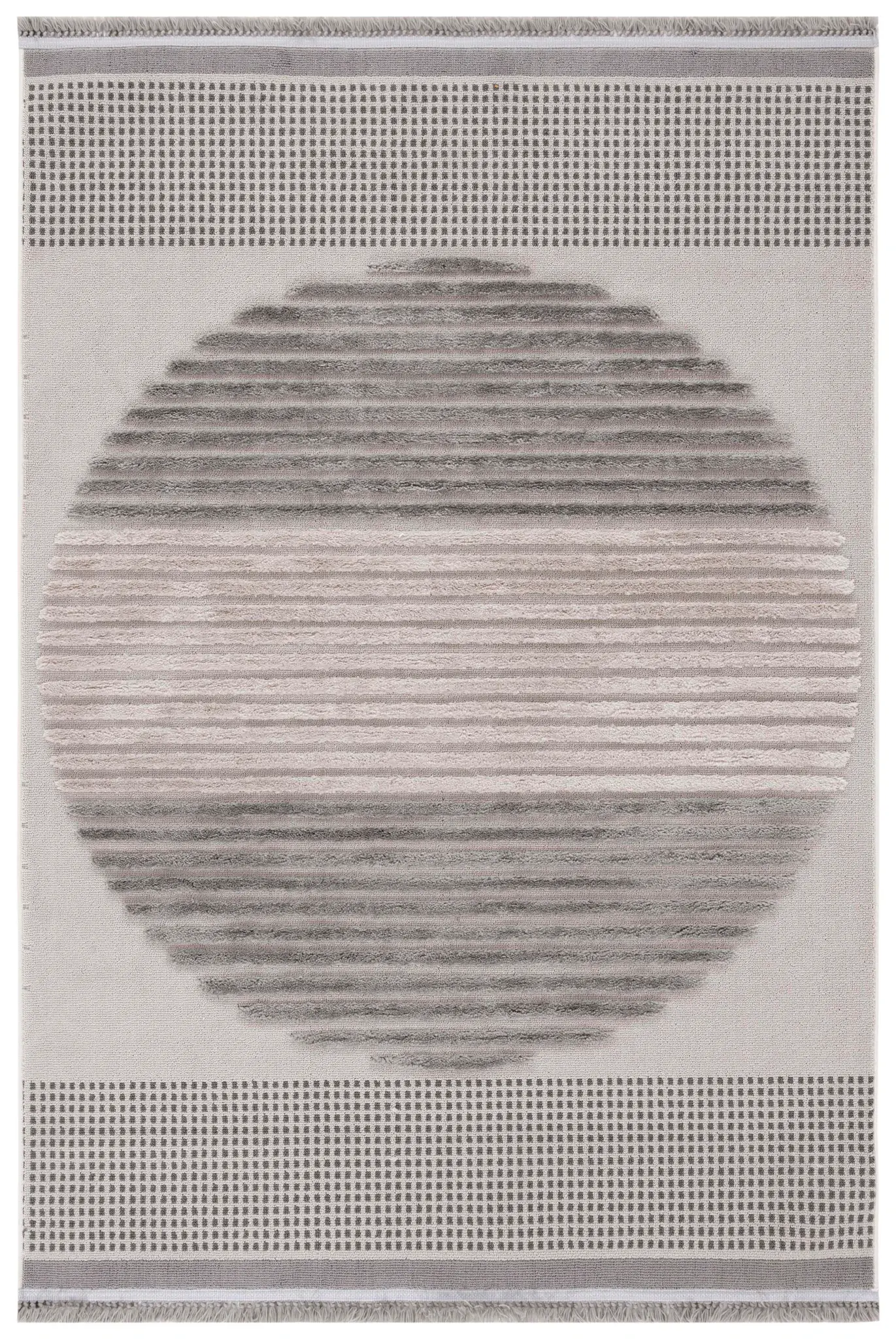 Urban Striped Circle Rug
