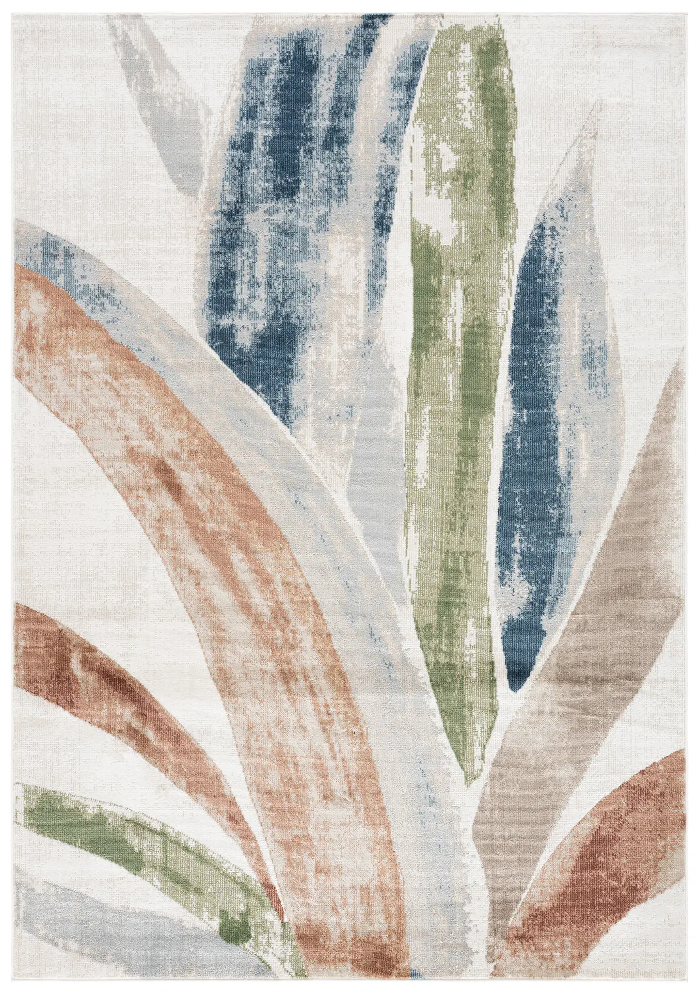 Utopia Contemporary Botanical Leaf Outdoor Rug