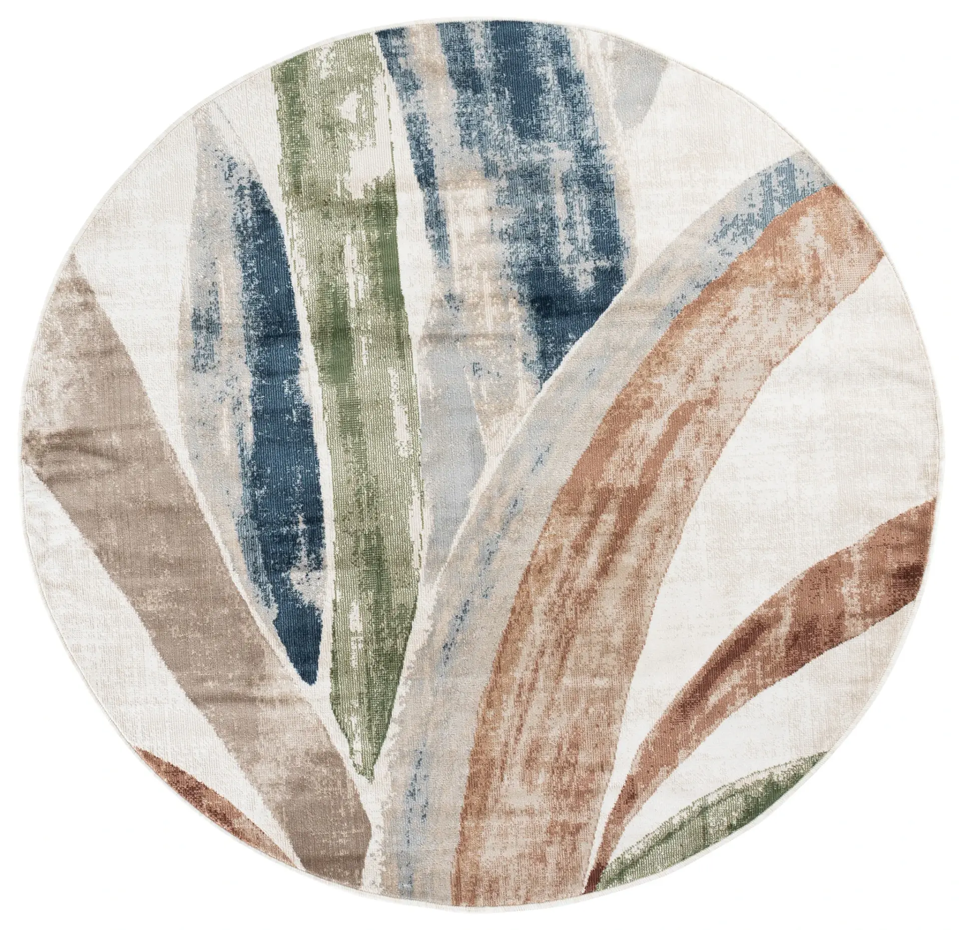 Utopia Contemporary Botanical Leaf Outdoor Rug