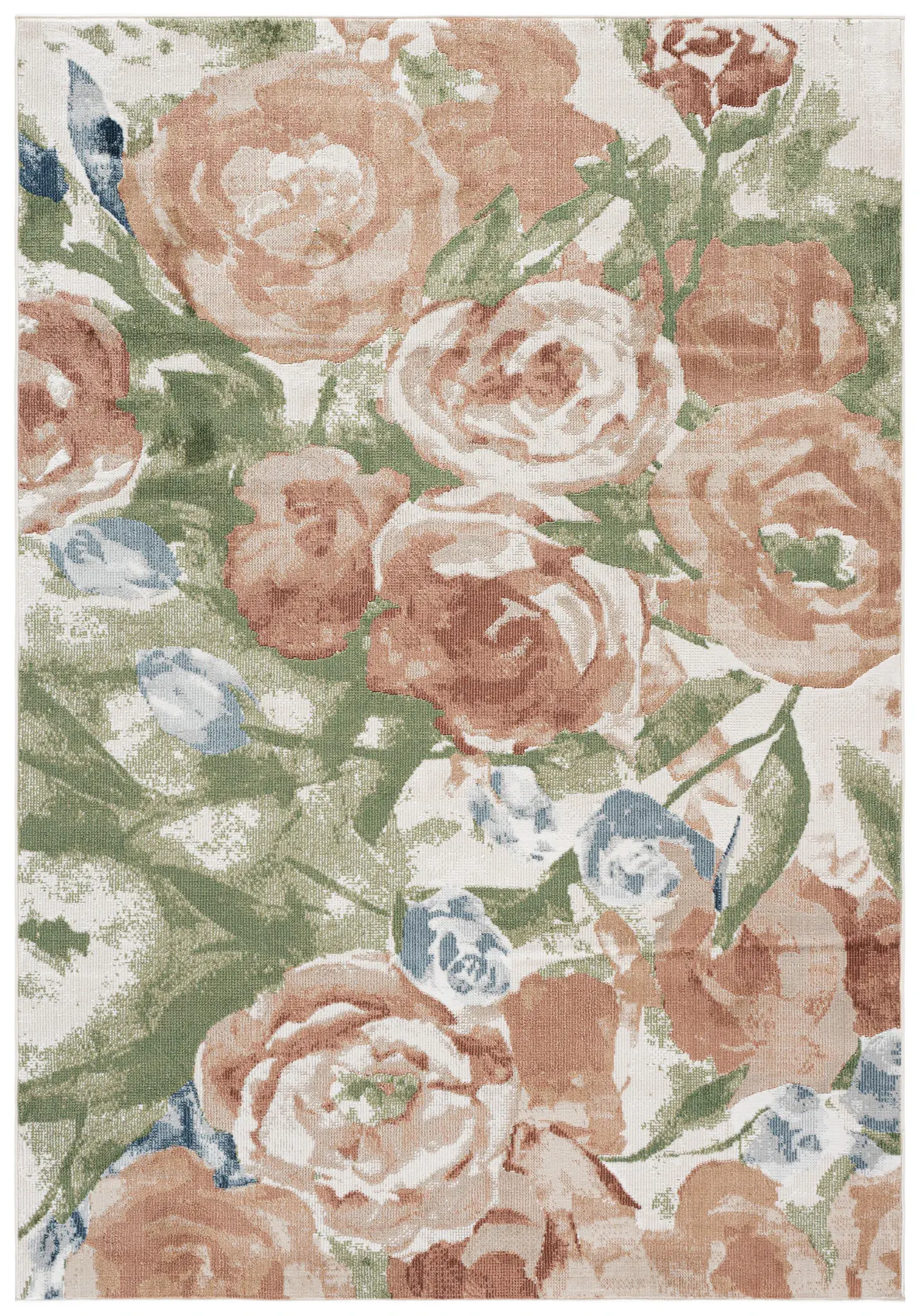 Utopia Transitional Floral Outdoor Rug