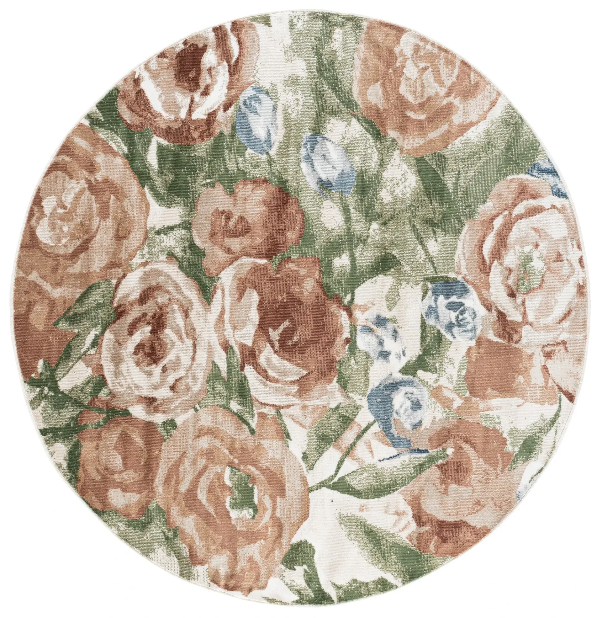 Utopia Transitional Floral Outdoor Rug