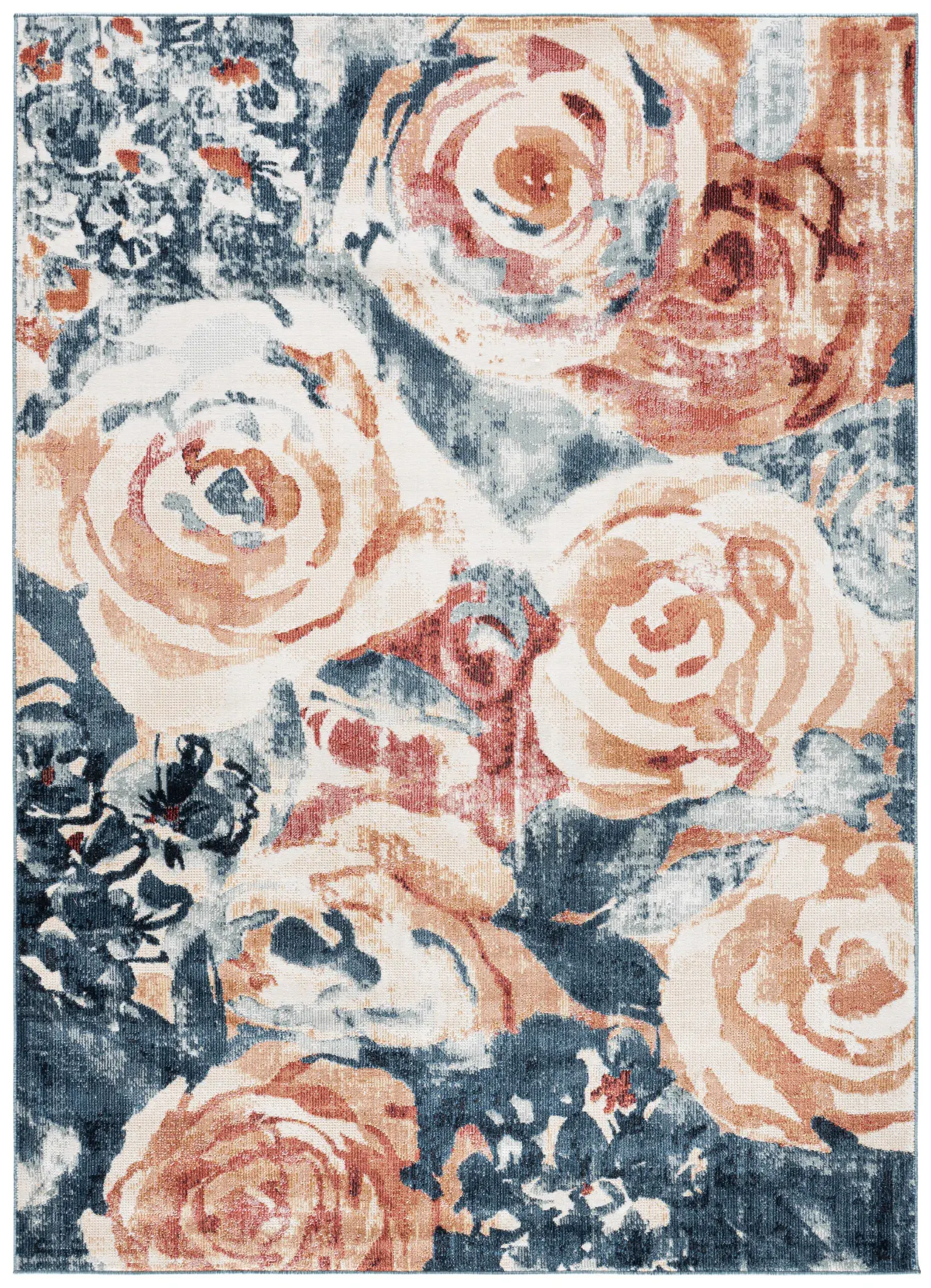 Utopia Distressed Floral Outdoor Rug