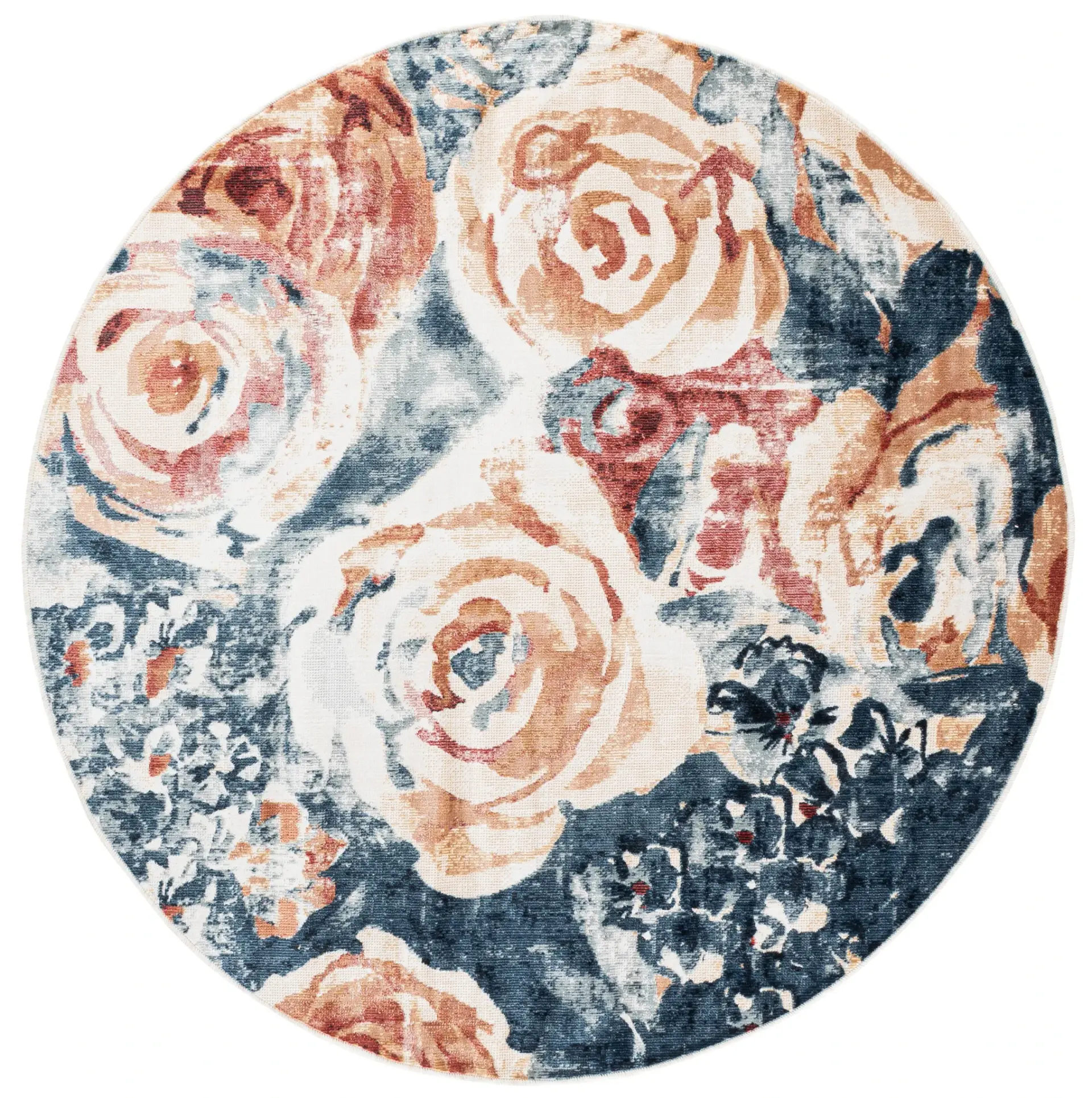 Utopia Distressed Floral Outdoor Rug