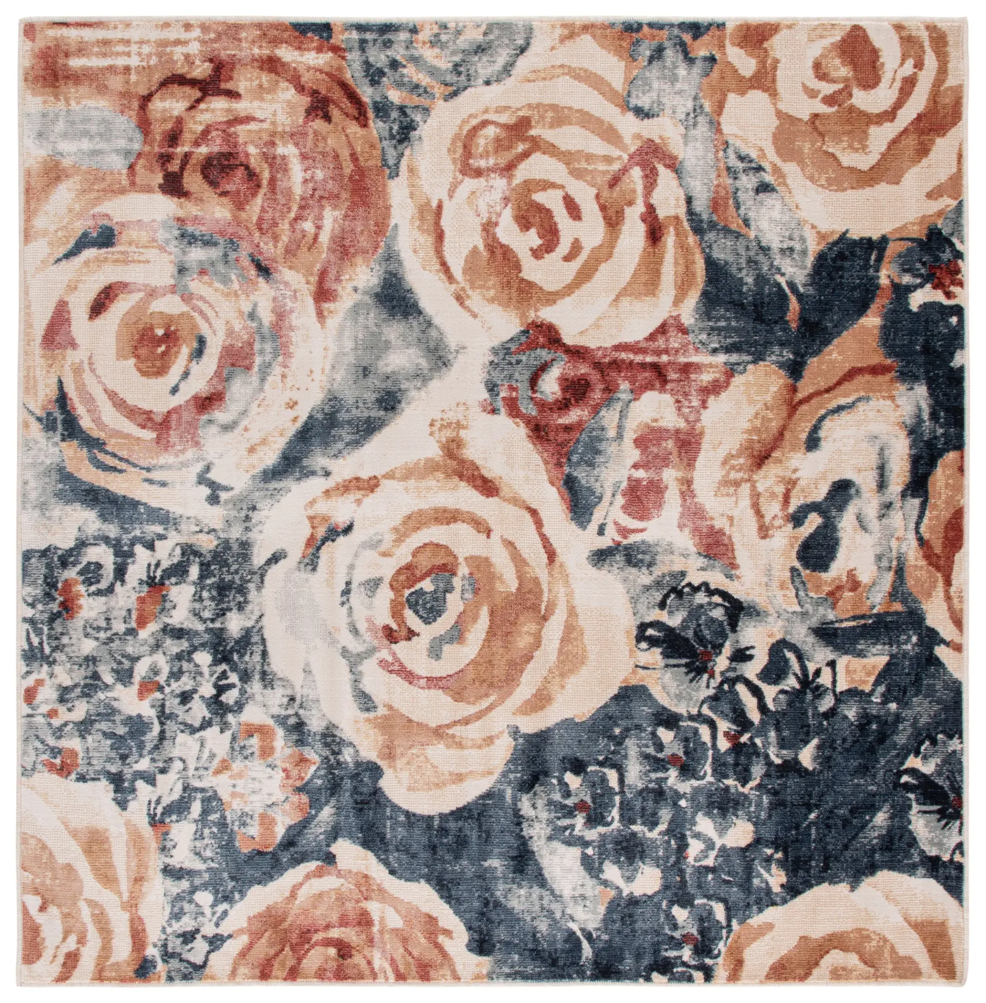 Utopia Distressed Floral Outdoor Rug