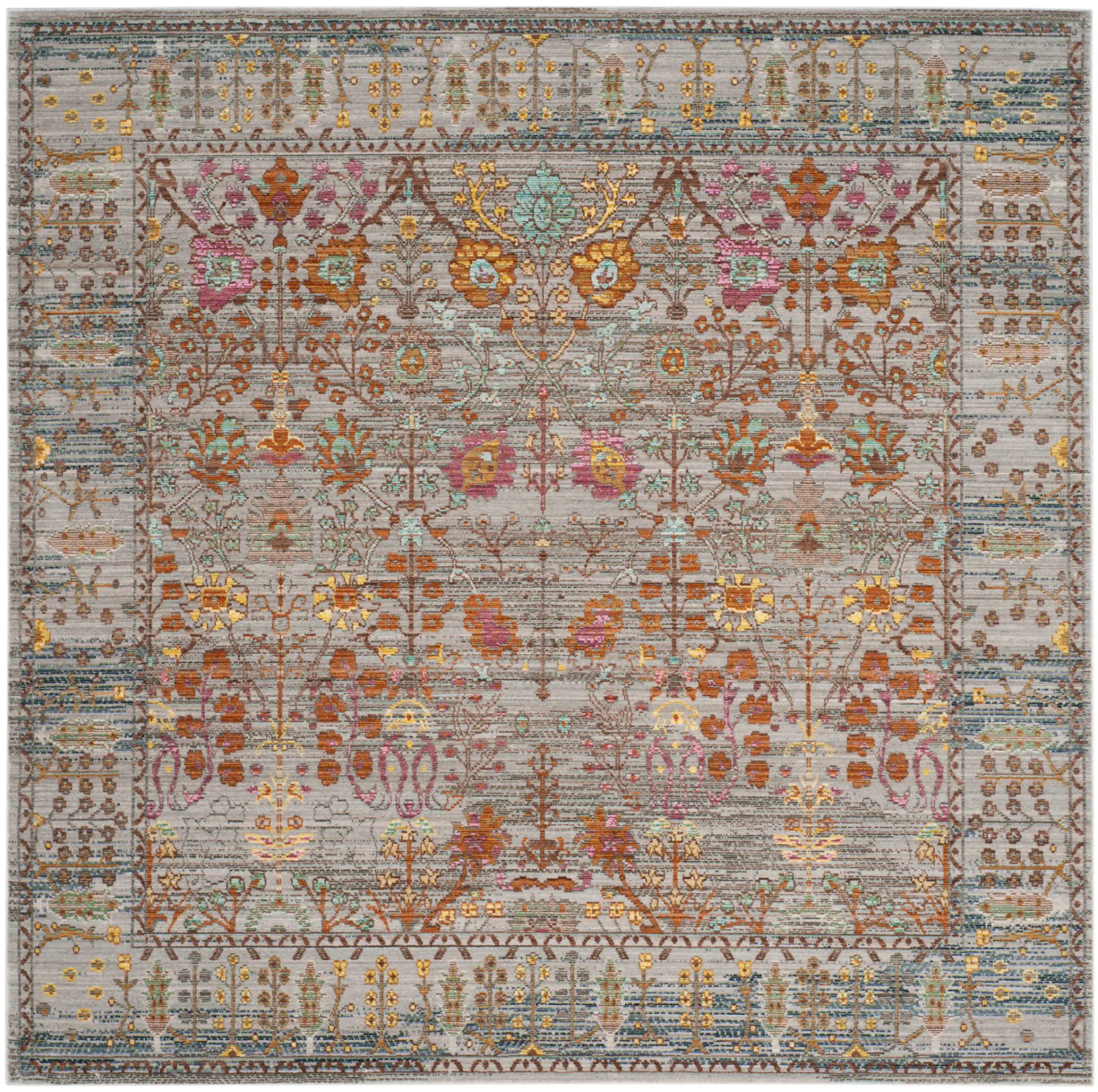 Valencia Floral Bordered Rug