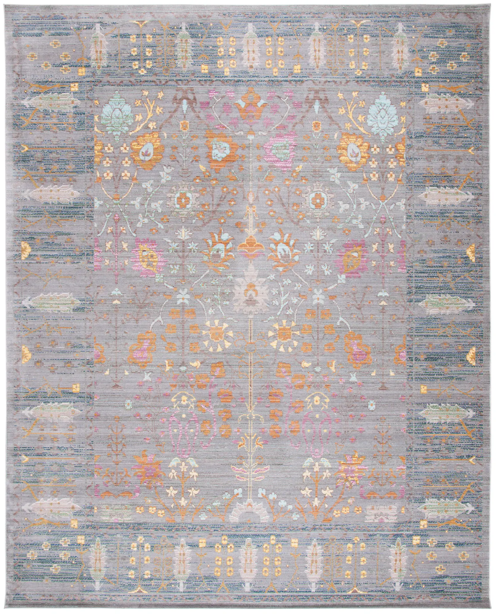 Valencia Floral Bordered Rug