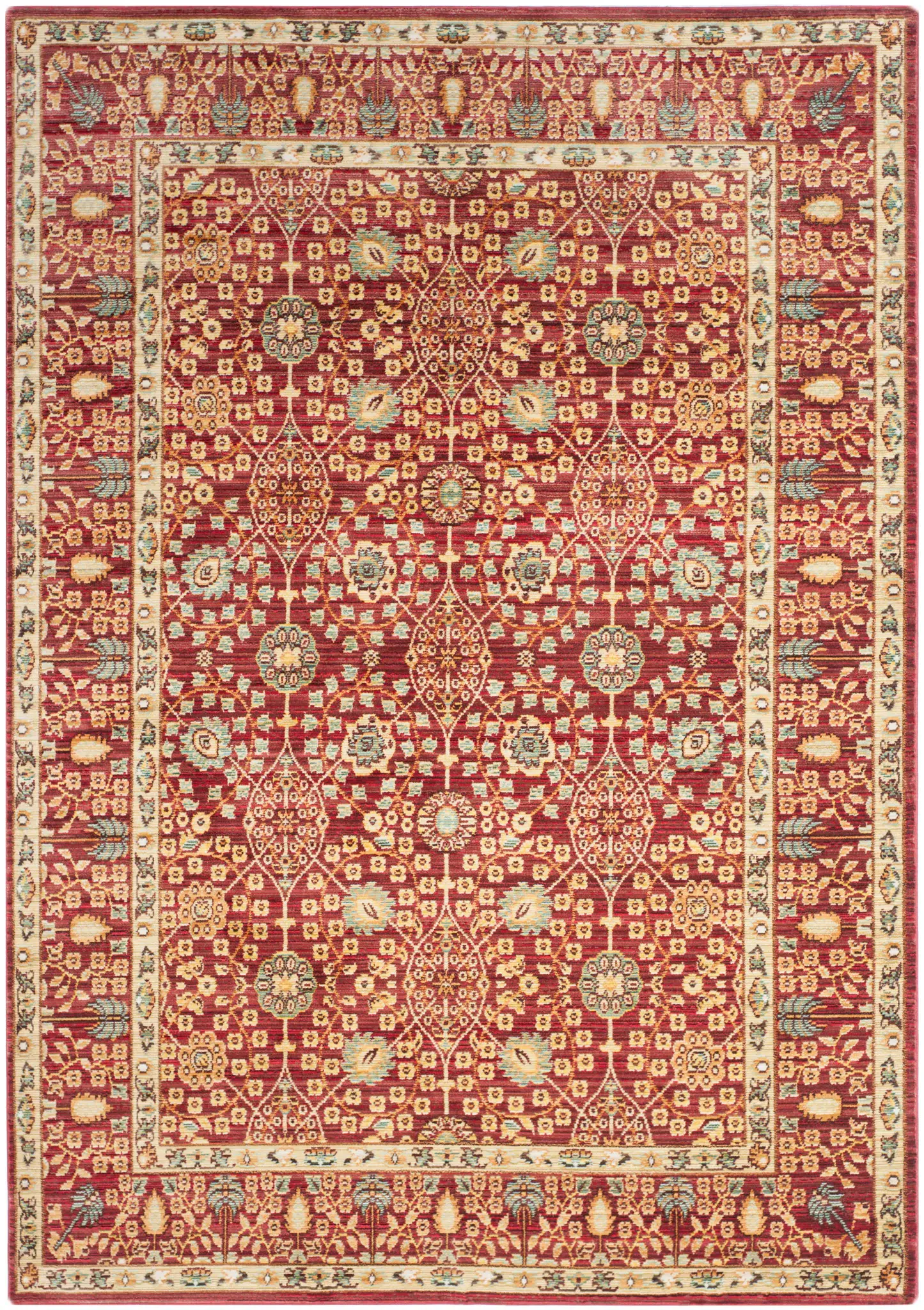 Valencia Floral Trellis Bordered Rug