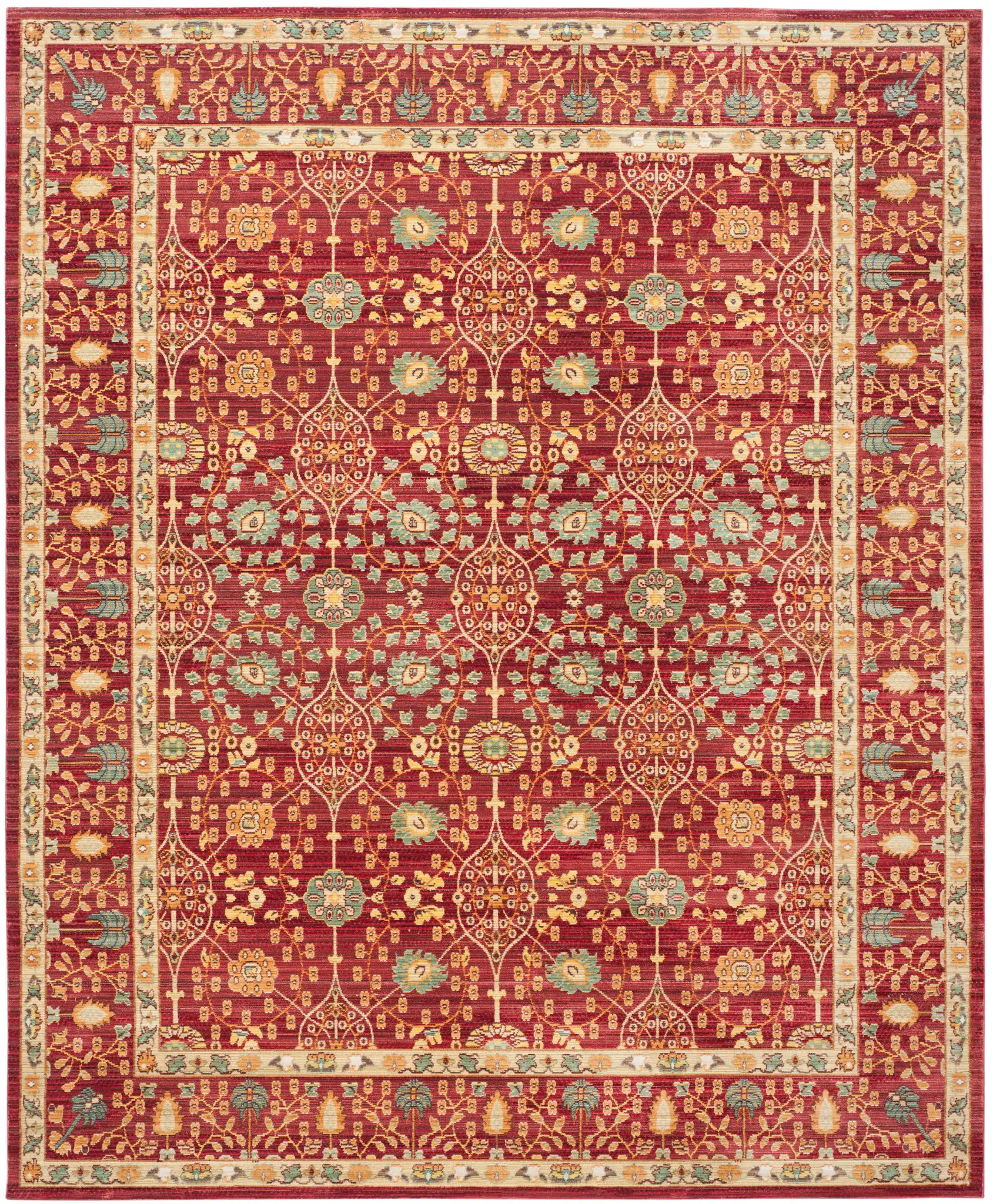 Valencia Floral Trellis Bordered Rug