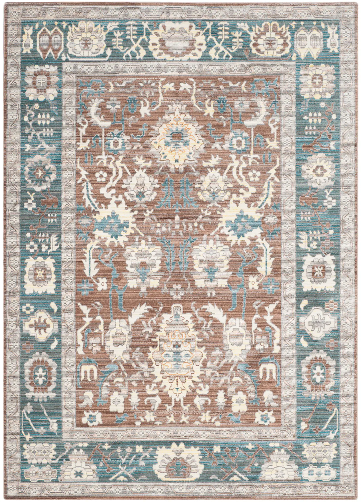 Valencia Tribal Palmette Bordered Rug