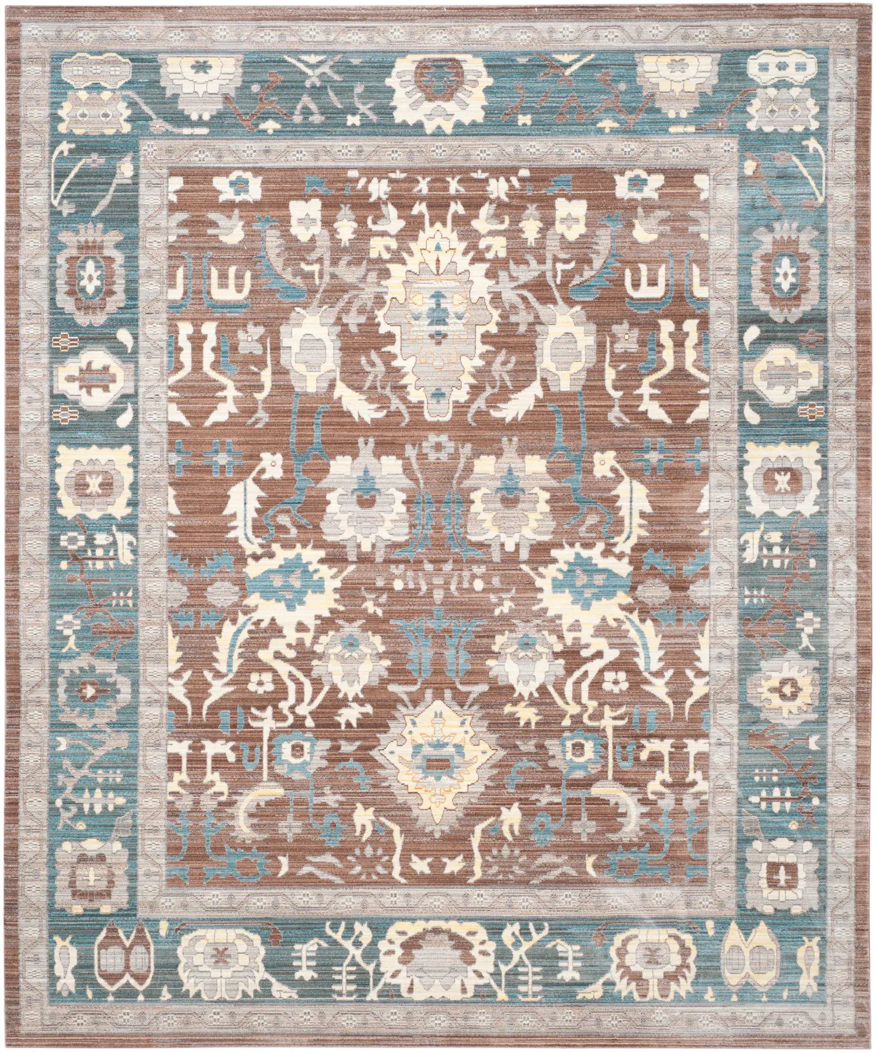 Valencia Tribal Palmette Bordered Rug