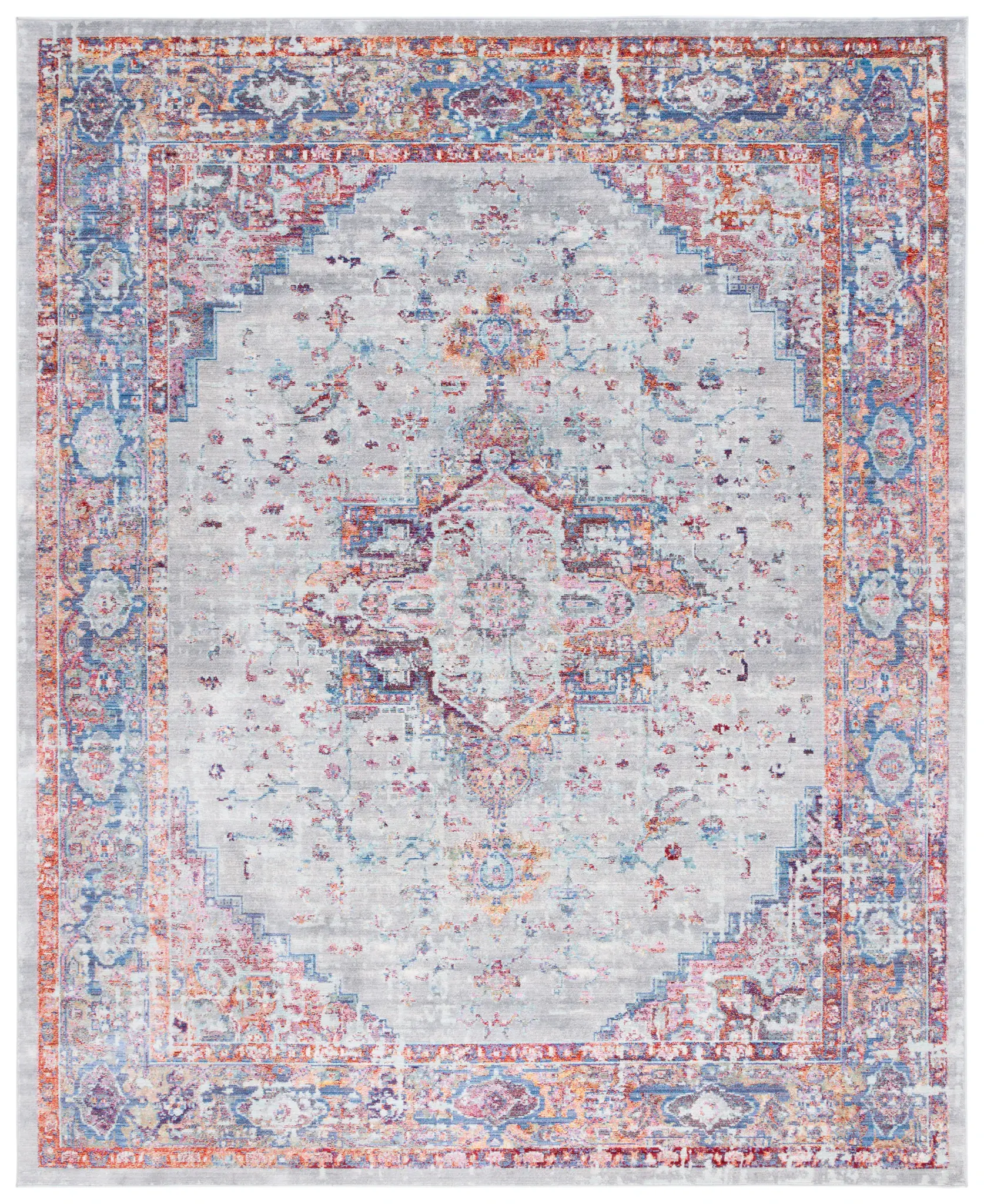 Valencia Distressed Open Field Medallion Rug