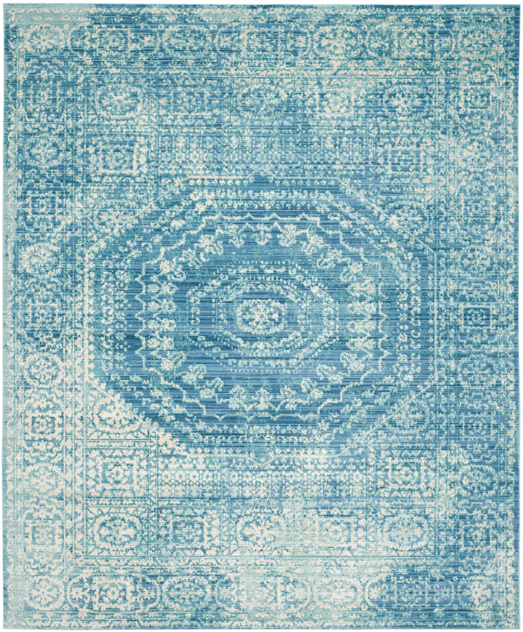 Valencia Distressed Rosette Medallion Rug