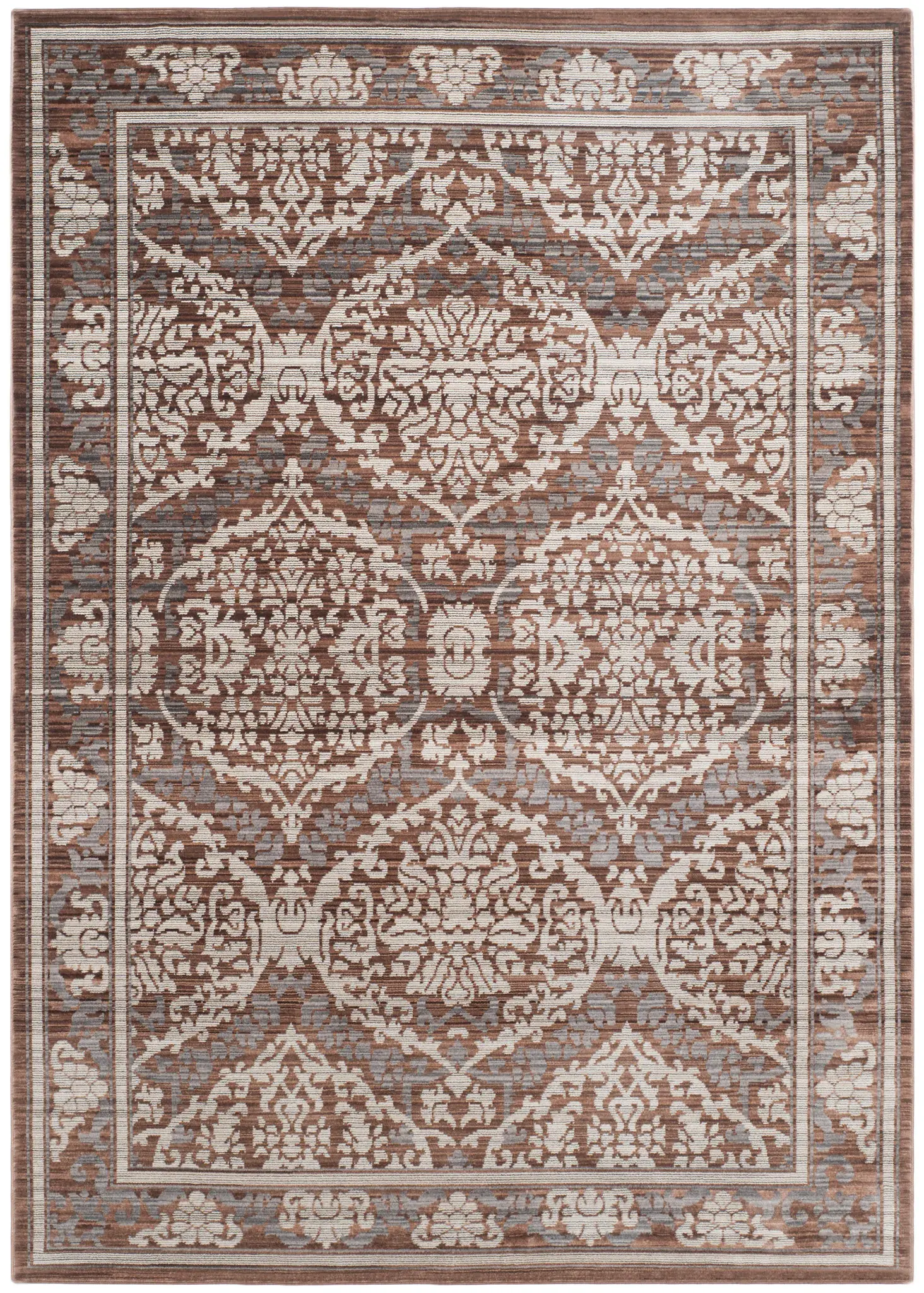 Valencia Distressed Floral Medallion Rug