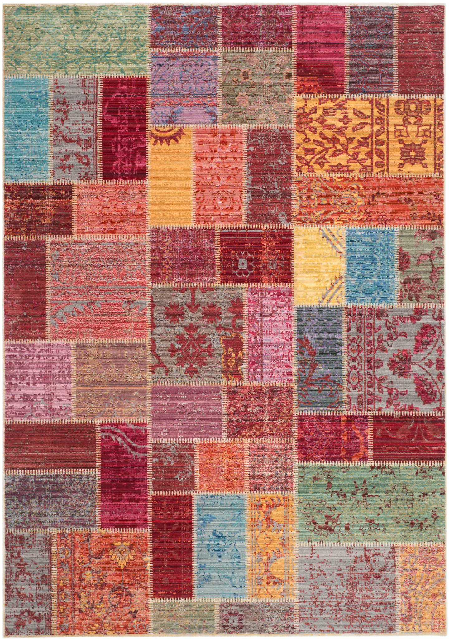 Valencia Patchwork Grid Rug