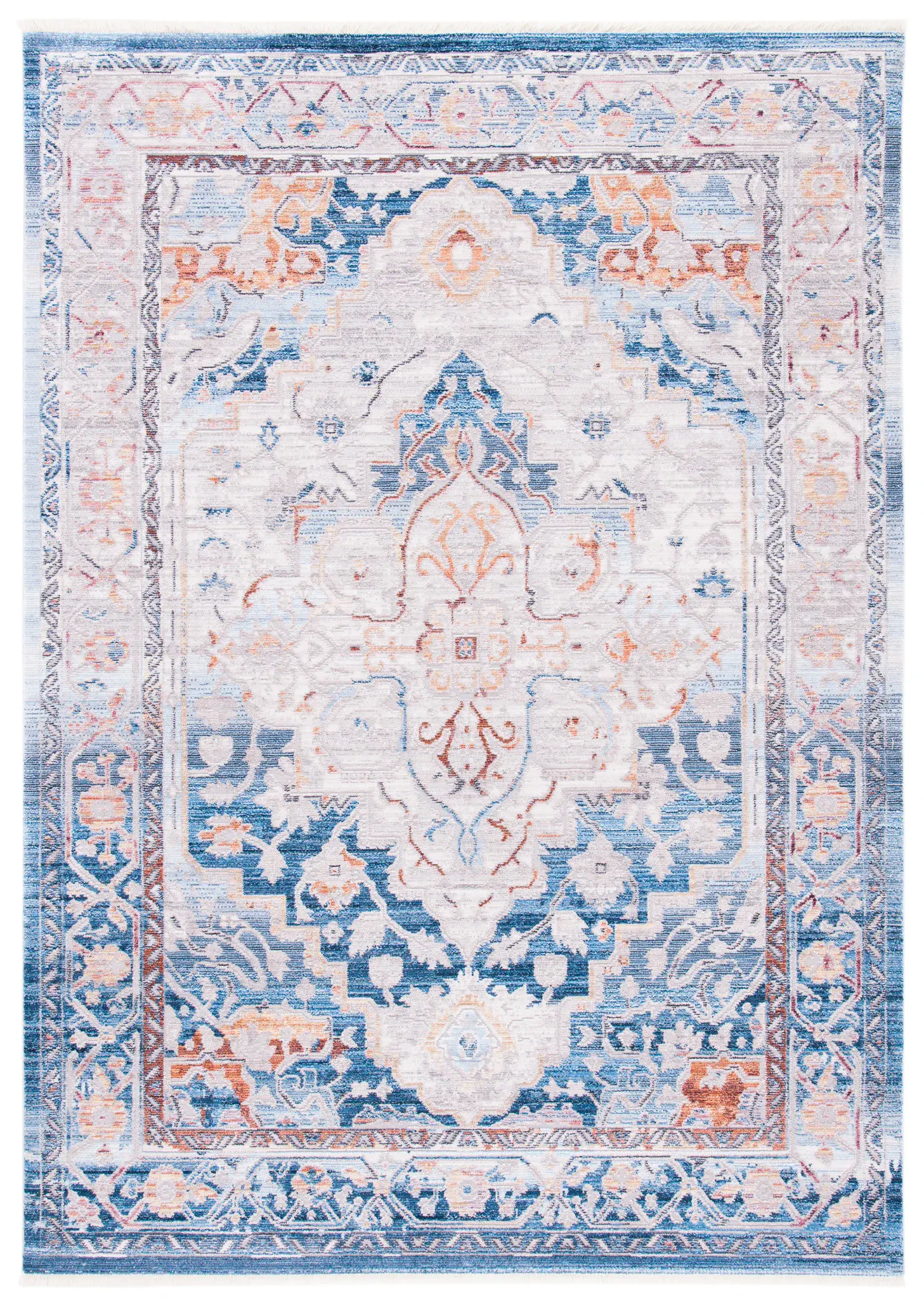 Valencia Distressed Stepped Medallion Rug