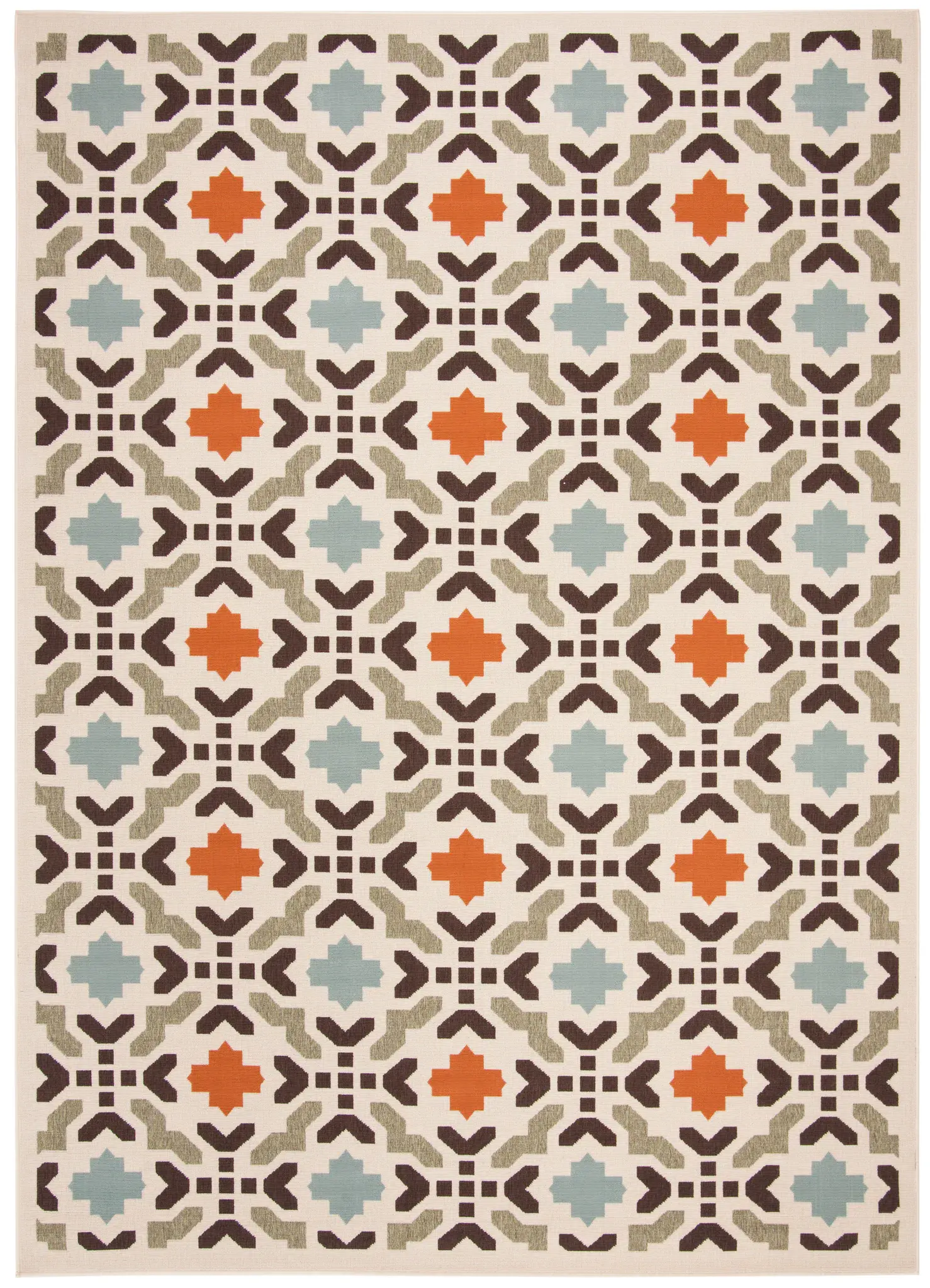 Veranda Geometric Lattice Outdoor Rug