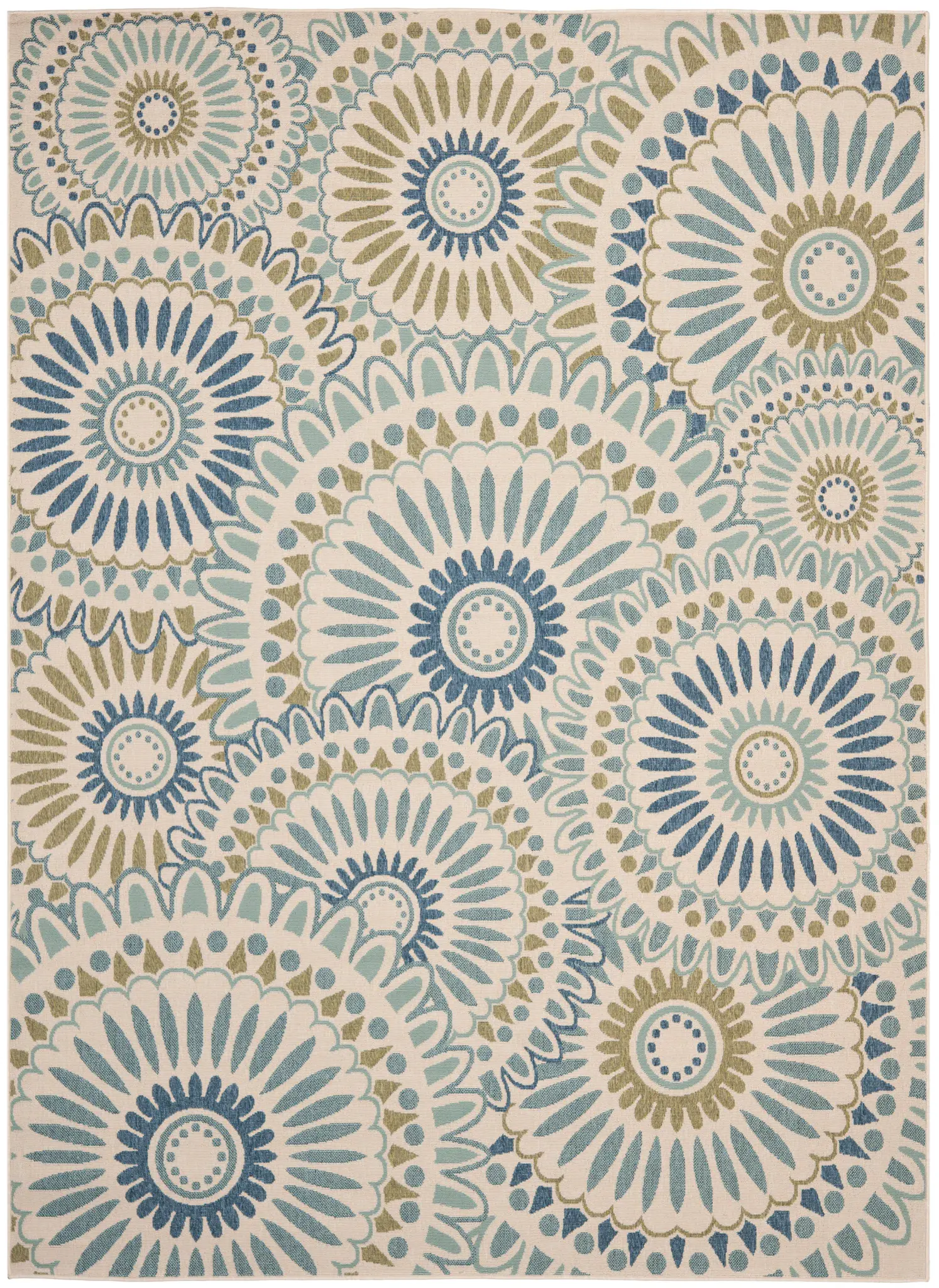 Veranda Sunburst Medallion Outdoor Rug