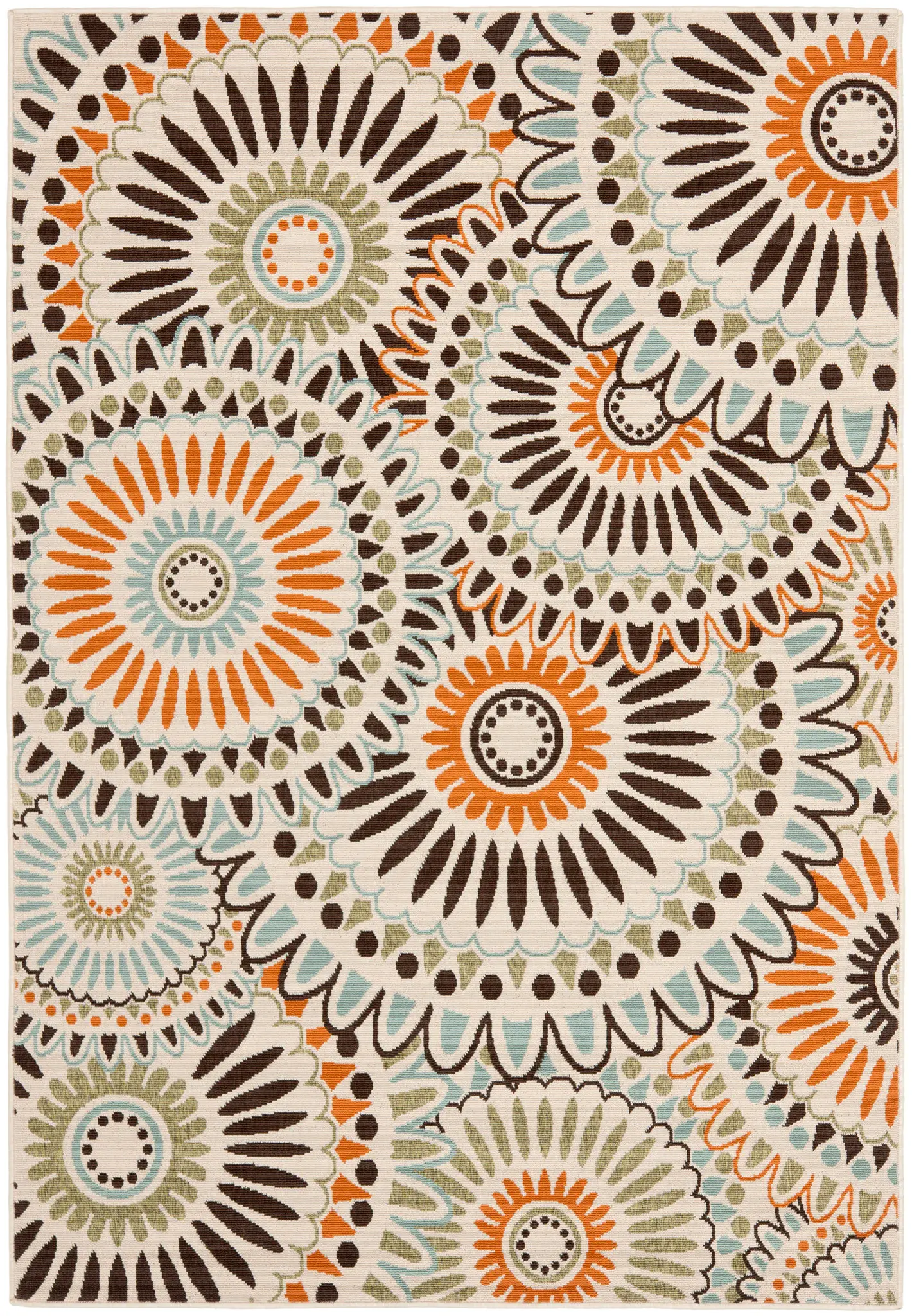 Veranda Sunburst Medallion Outdoor Rug