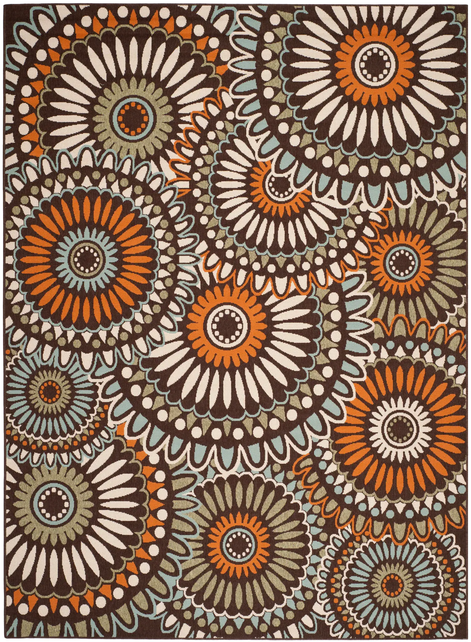 Veranda Sunburst Medallion Outdoor Rug