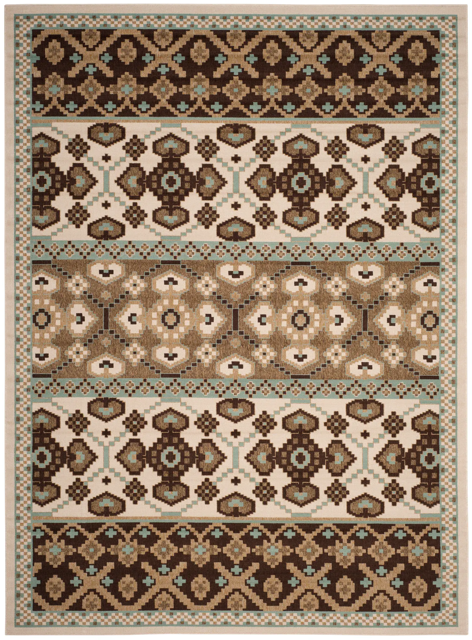 Veranda Banded Tribal Outdoor Rug