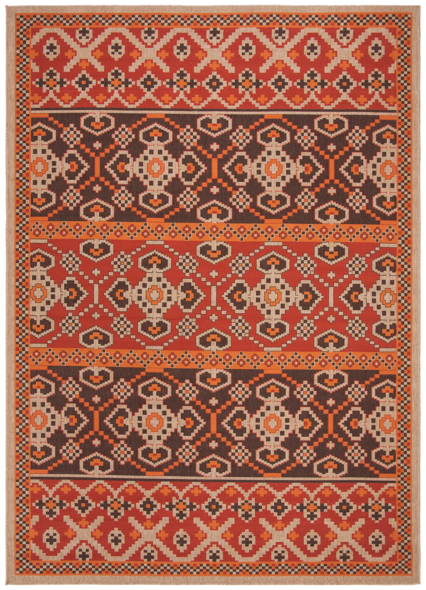 Veranda Banded Tribal Outdoor Rug