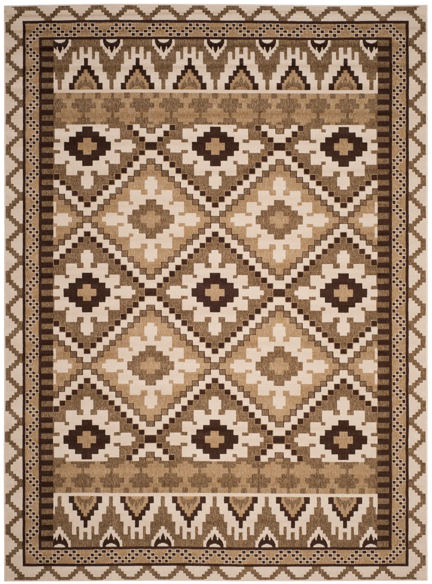 Veranda Geometric Diamond Outdoor Rug