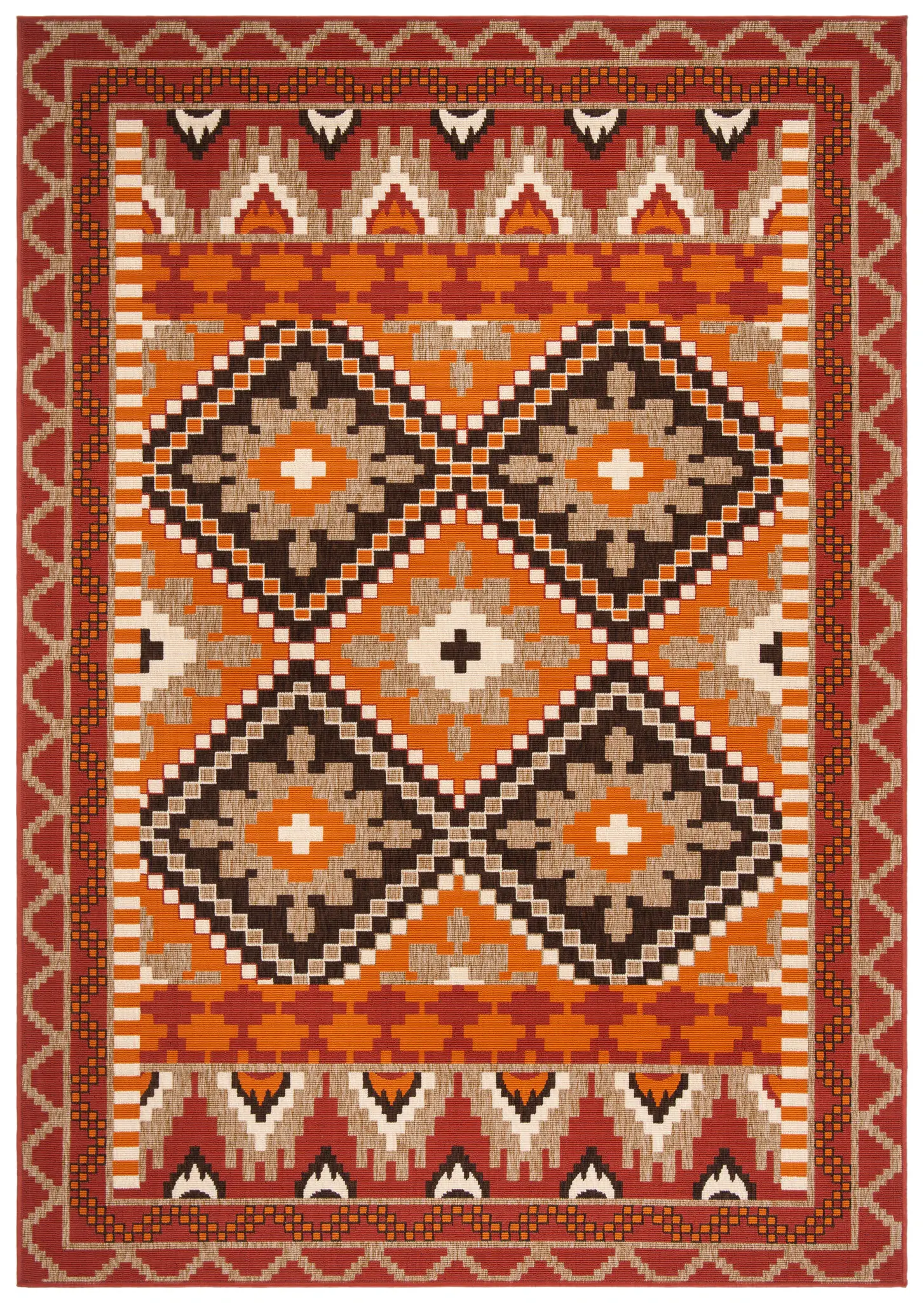 Veranda Geometric Diamond Outdoor Rug