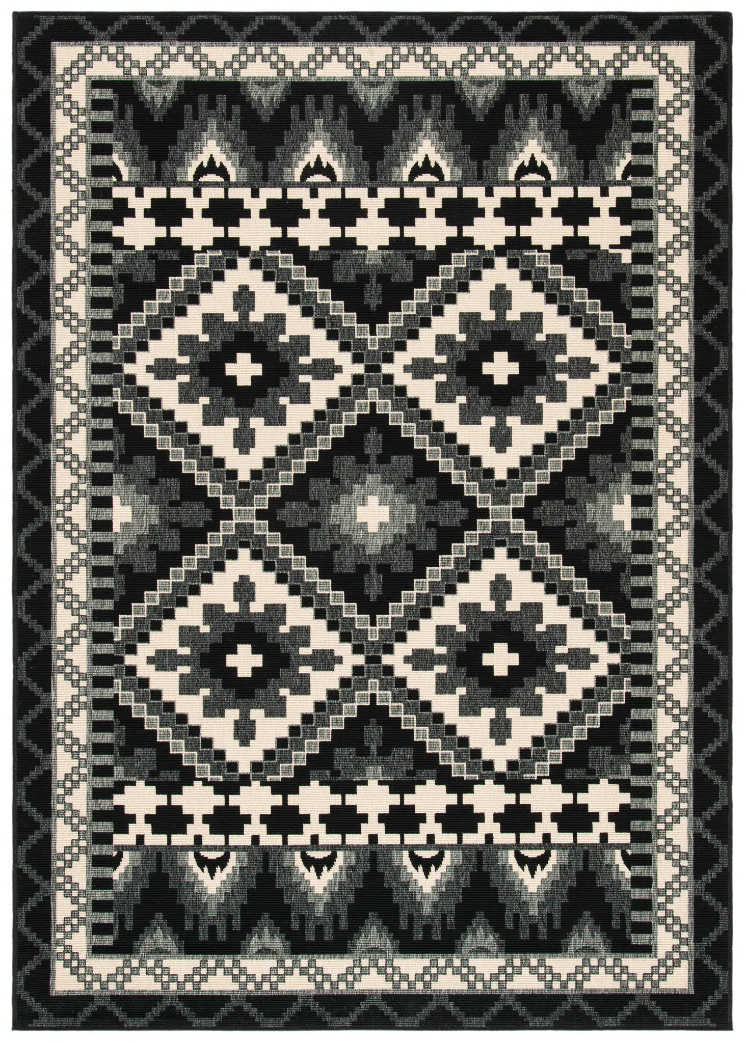 Veranda Geometric Diamond Outdoor Rug