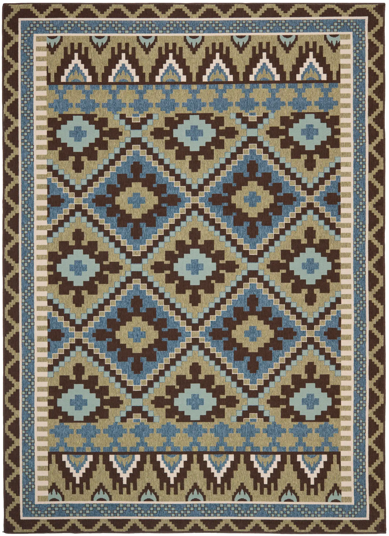 Veranda Geometric Diamond Outdoor Rug