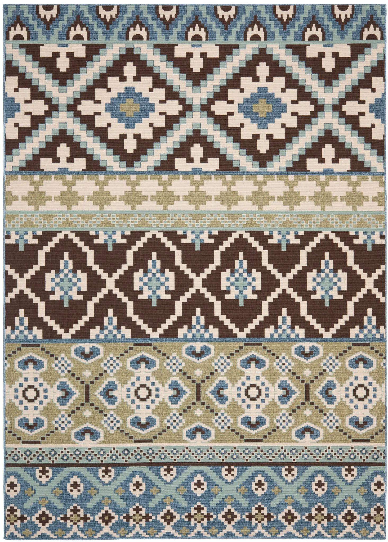 Veranda Tribal Banded Outdoor Rug