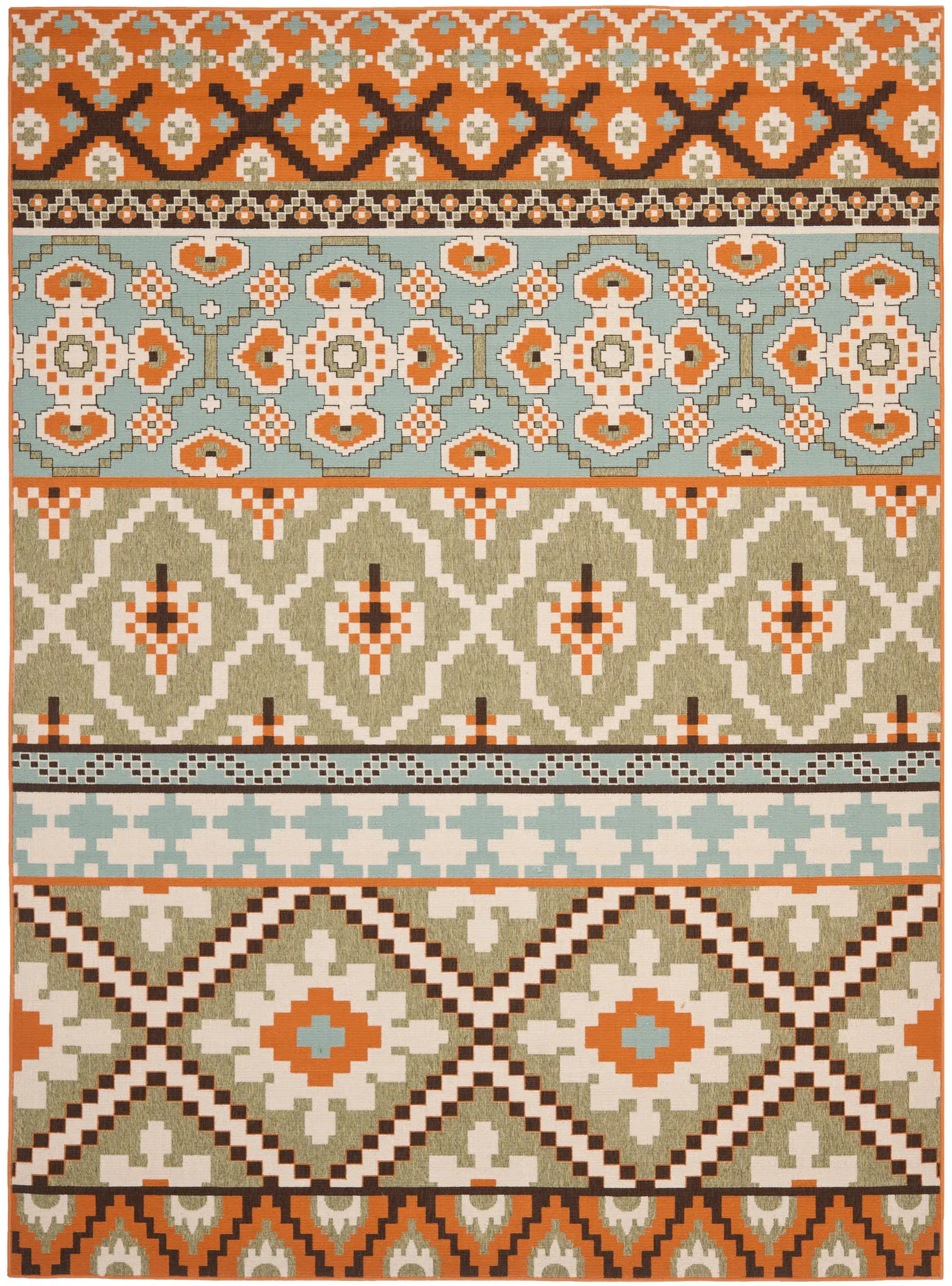 Veranda Tribal Banded Outdoor Rug