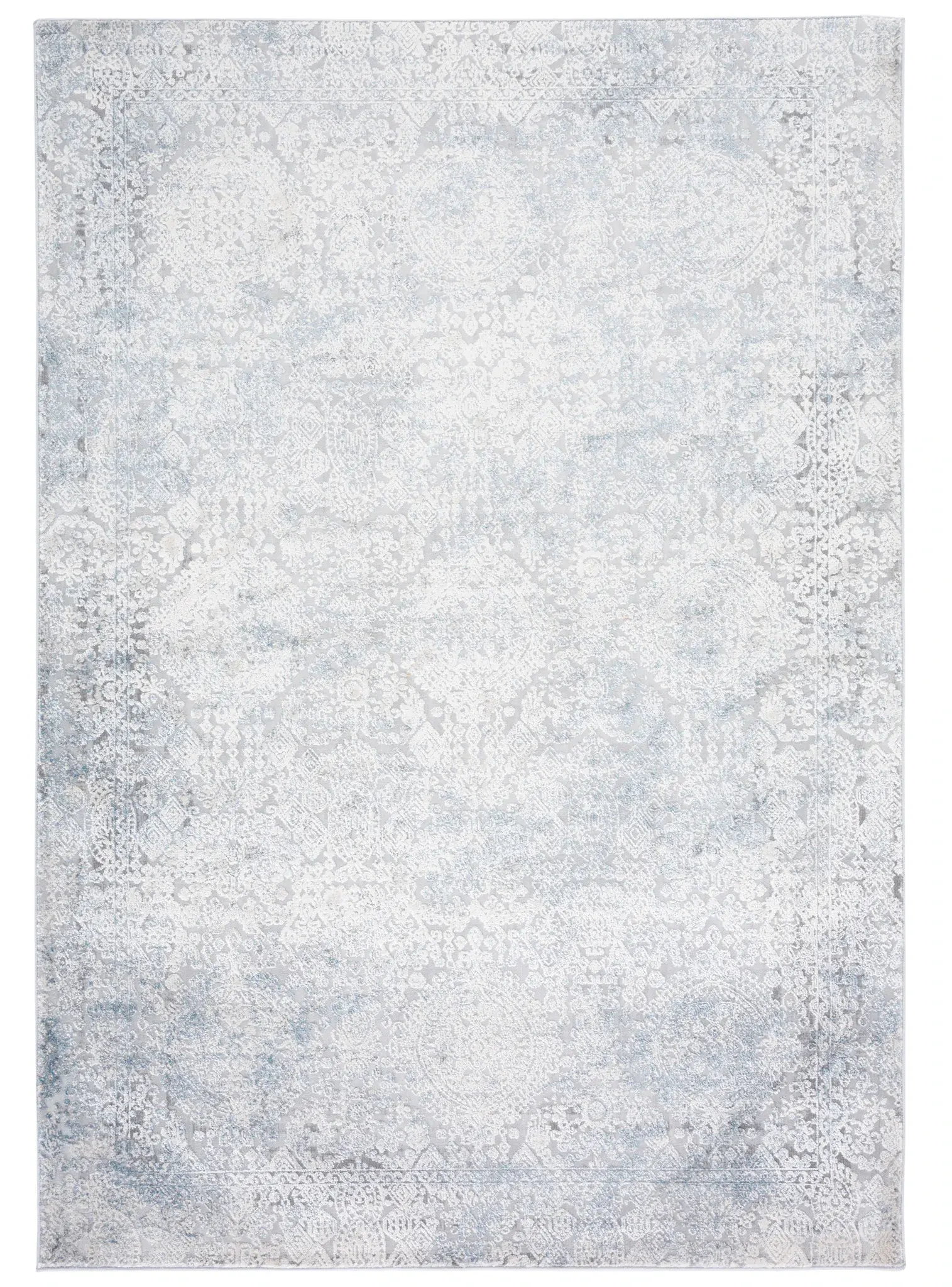 Vogue Faded Floral Border Rug