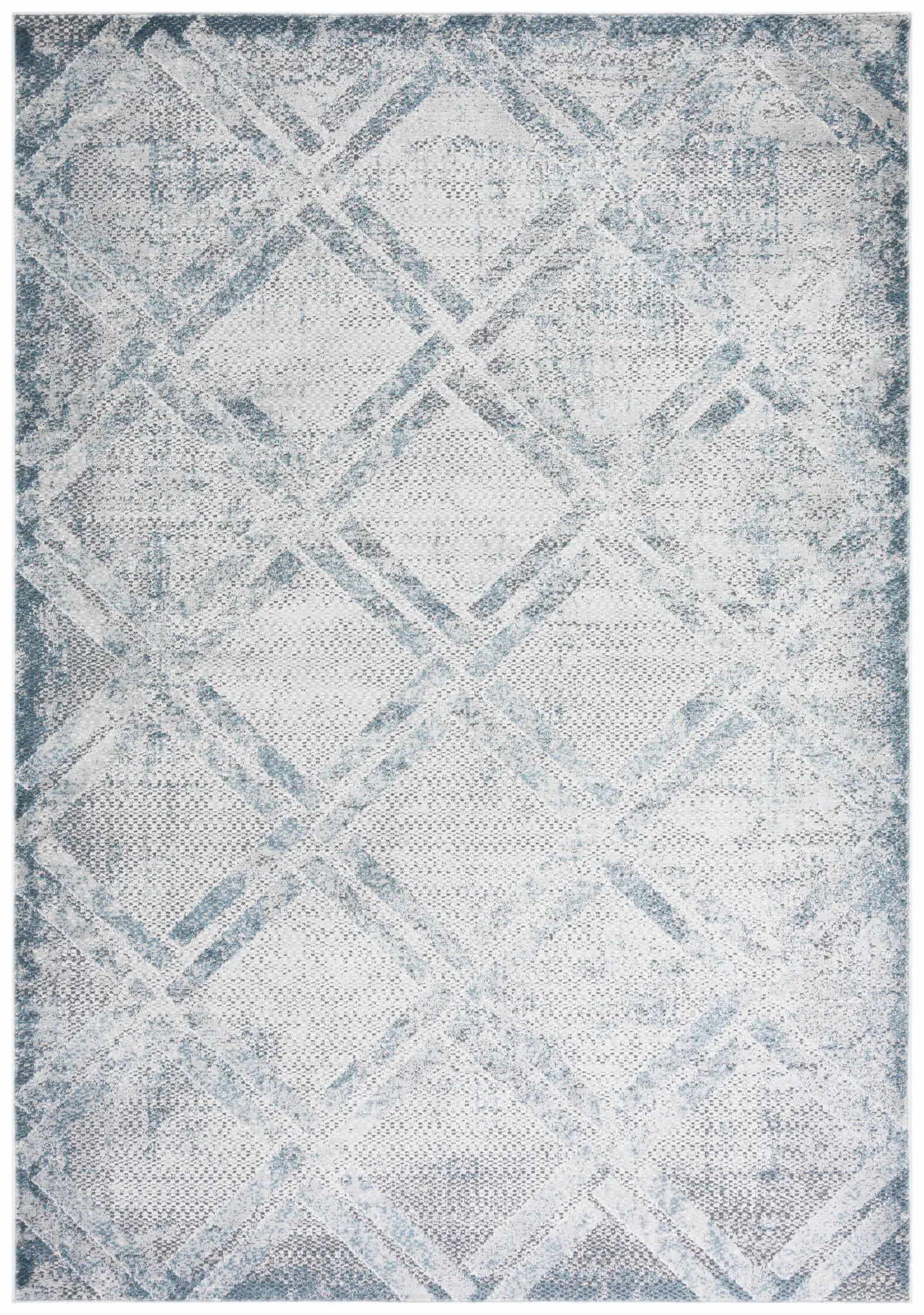 Vogue Distressed Diamond Trellis Rug