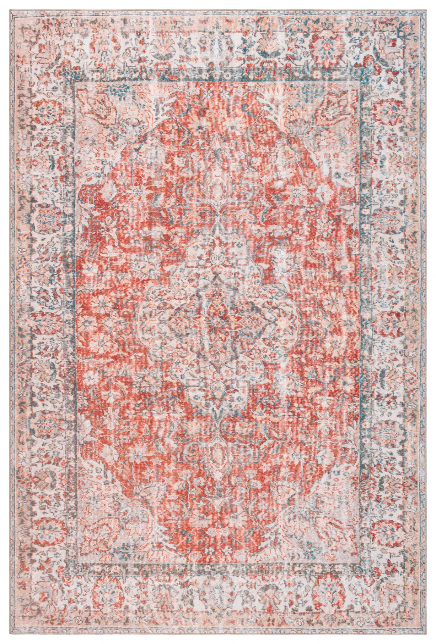 Vintage Heriz Vintage Medallion Washable Rug