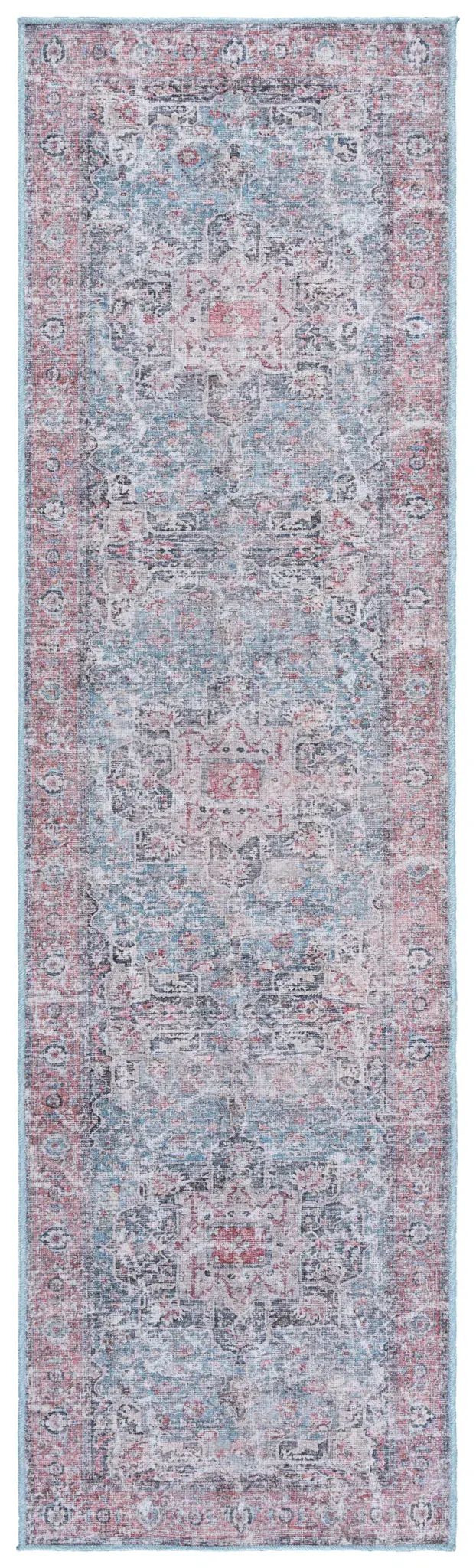 Vintage Heriz Square Medallion Washable Rug