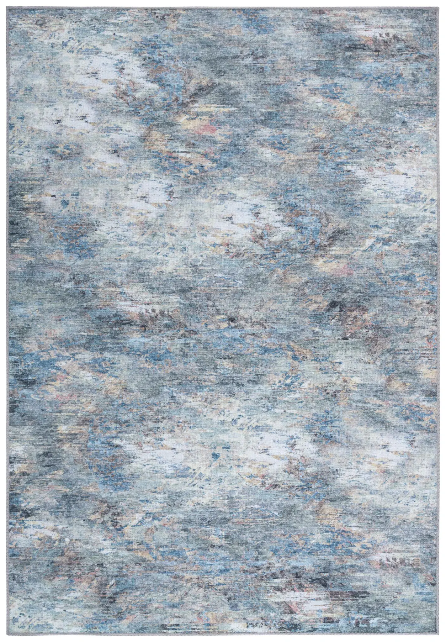 Vintage Heriz Abstract Washable Rug