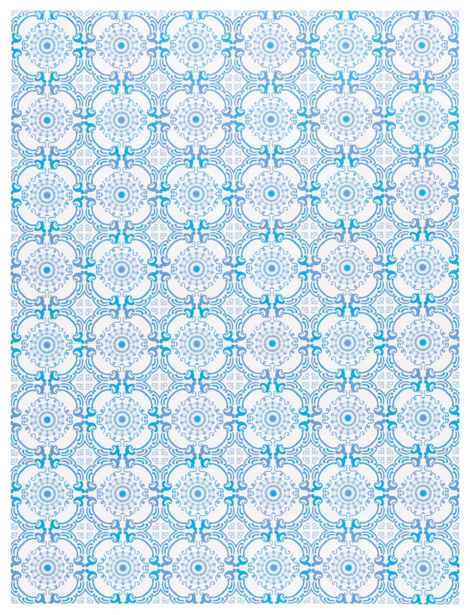 Vinyl Floor Mediterranean Tile Rug