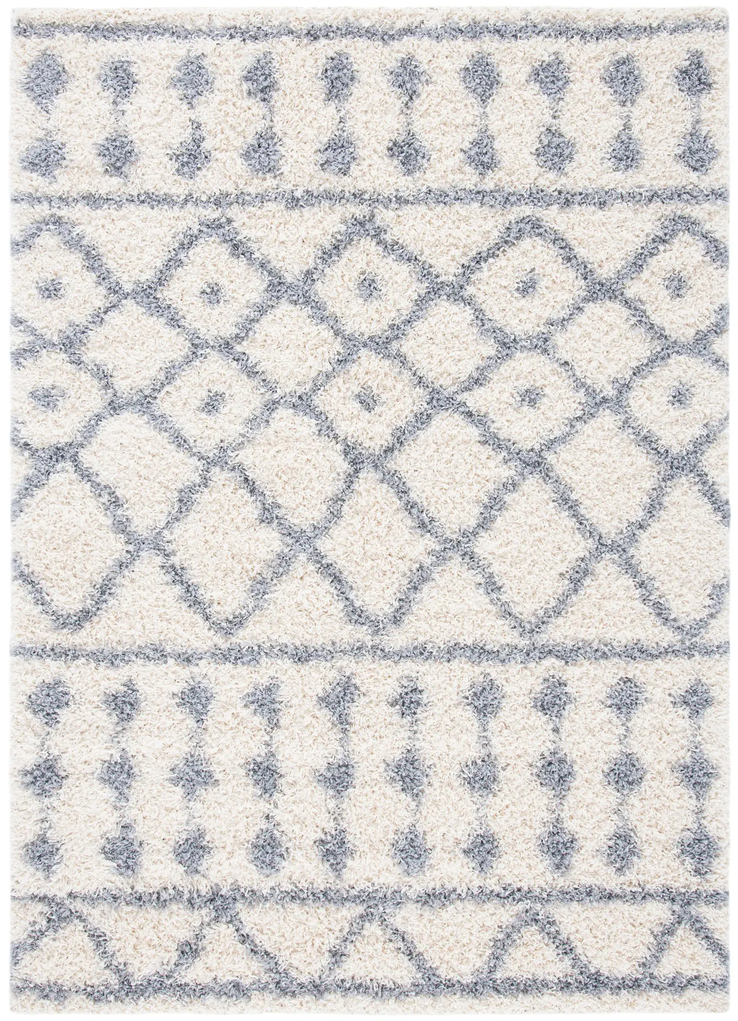Venus Banded Diamond Shag Rug
