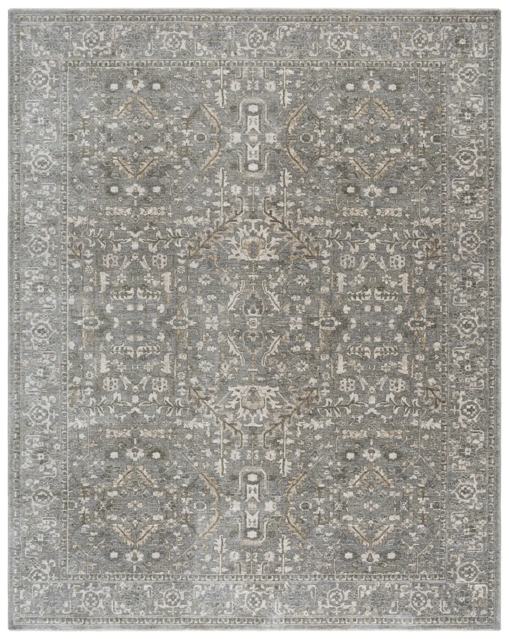Vintage Overdye Medallion Border Rug