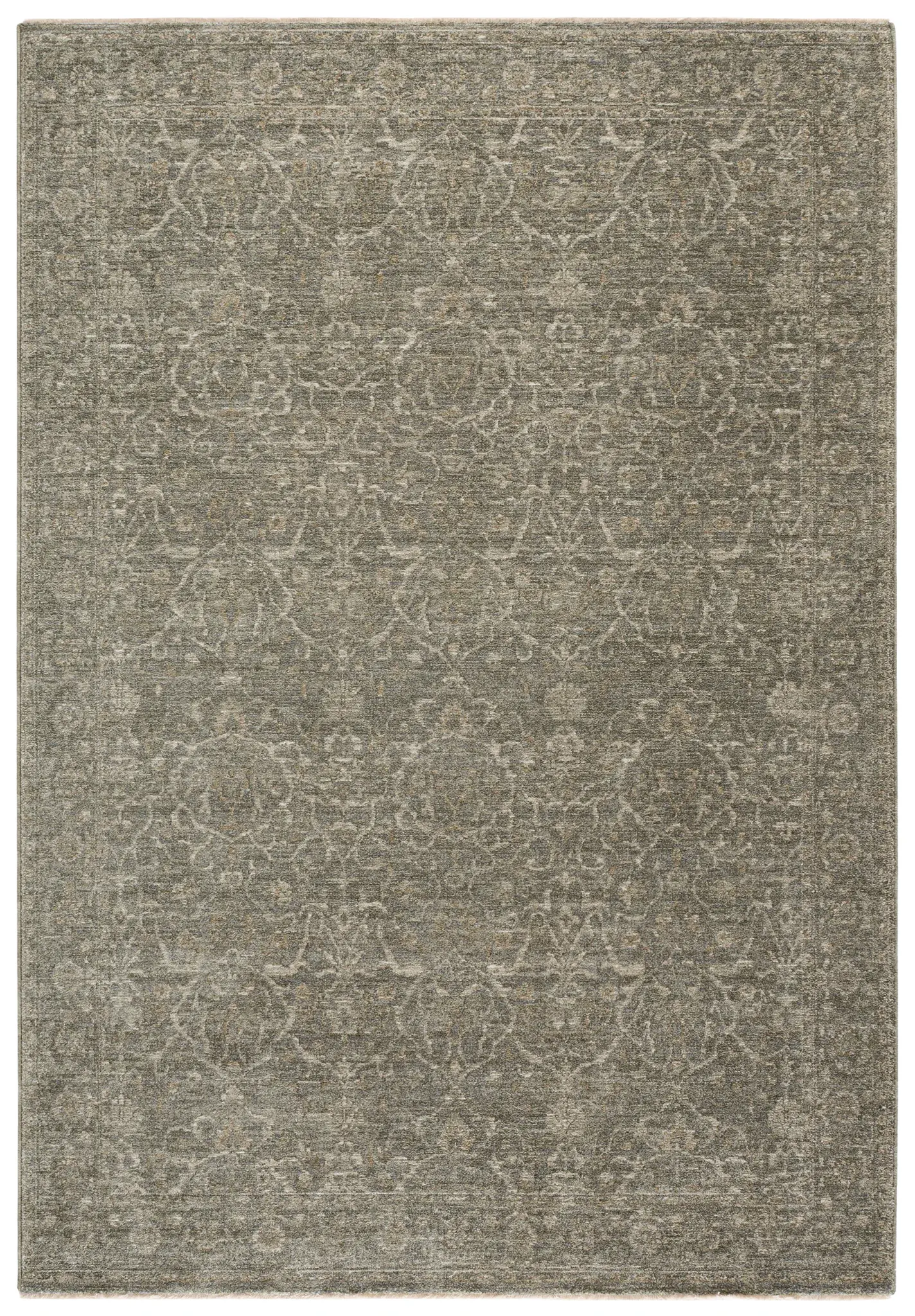 Vintage Overdye Traditional Bordered Rug