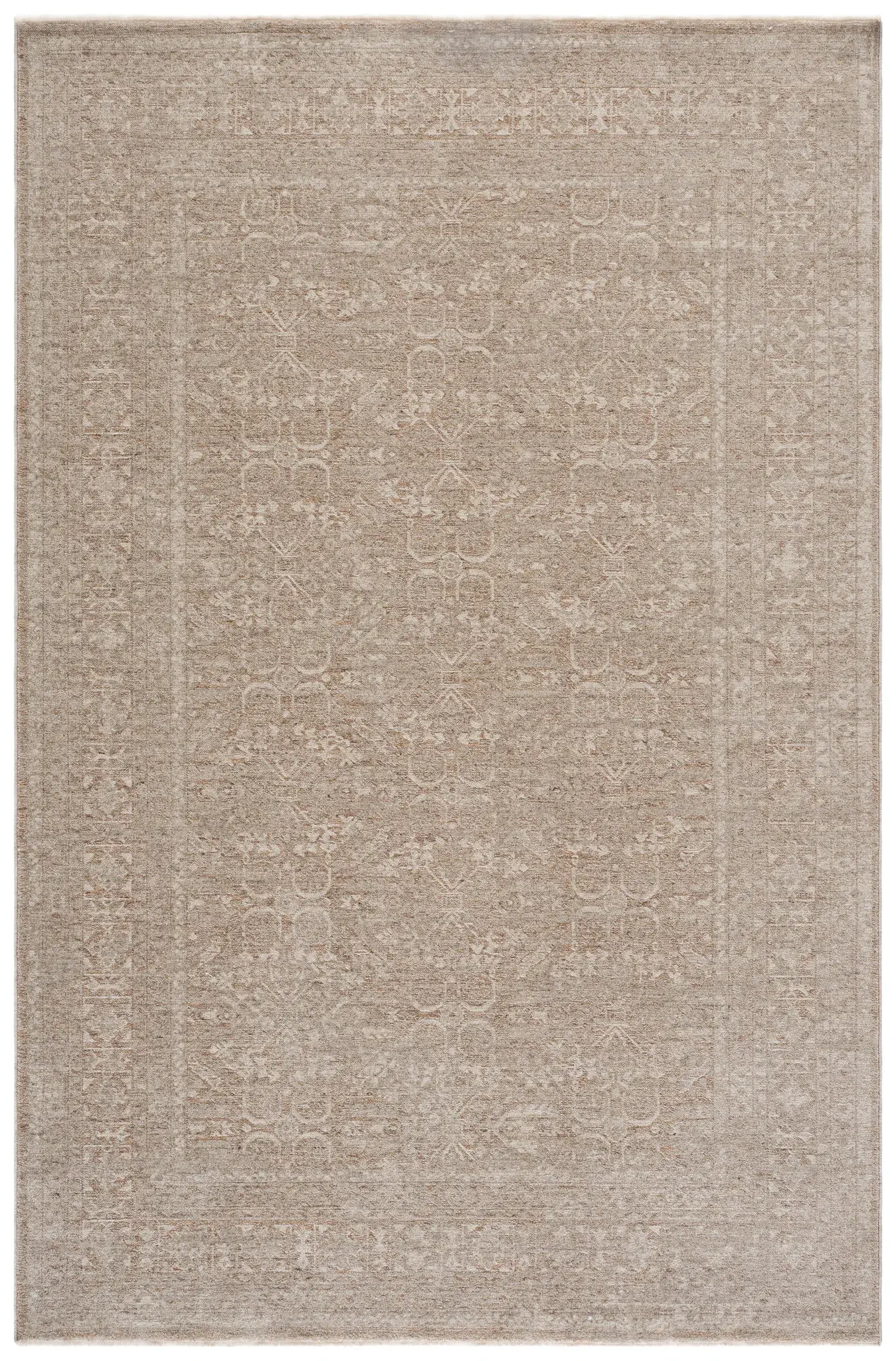 Vintage Overdye Bordered Floral Rug