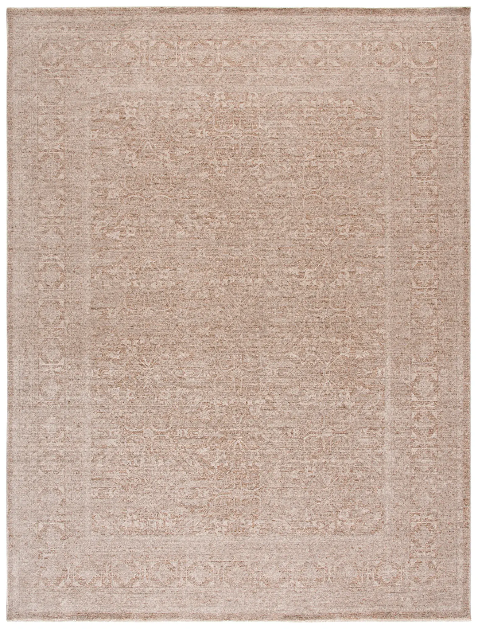 Vintage Overdye Bordered Floral Rug