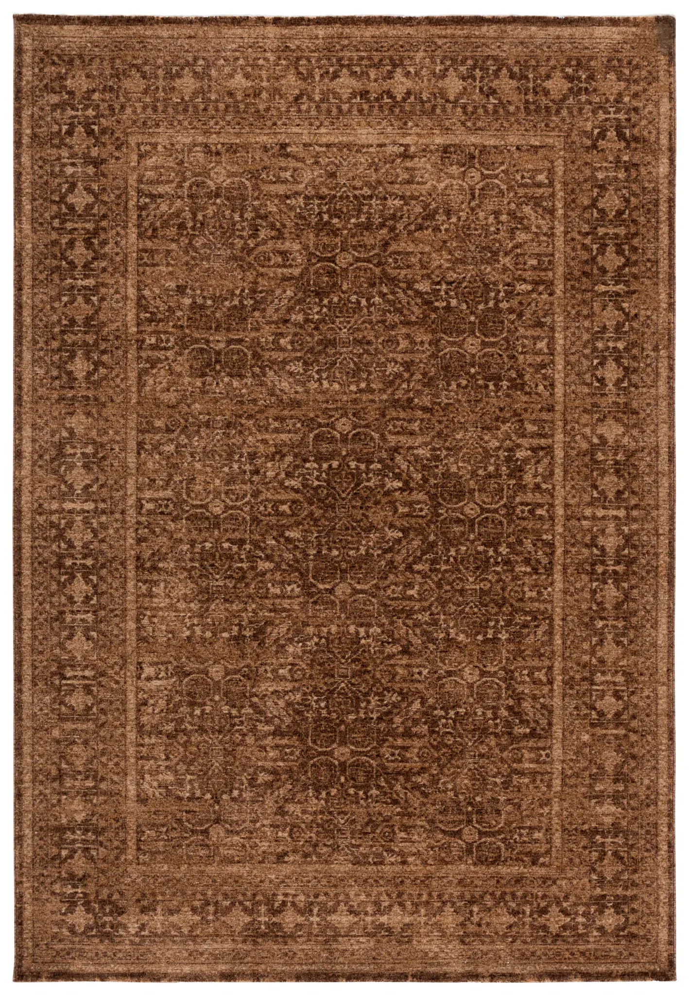 Vintage Overdye Bordered Floral Rug