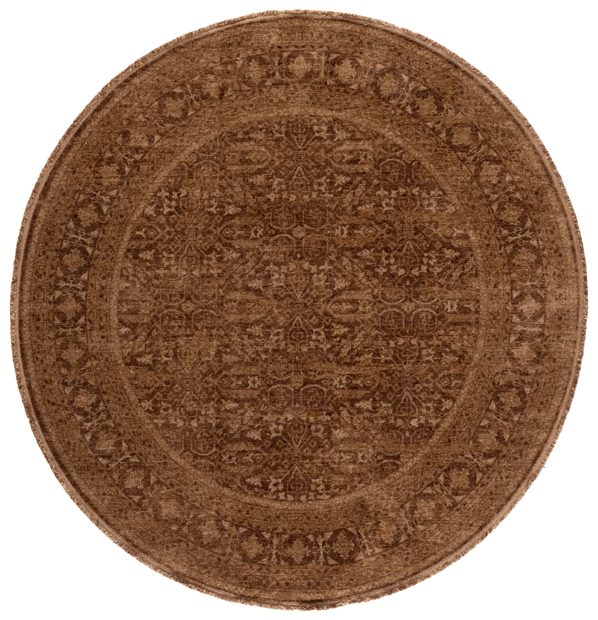 Vintage Overdye Bordered Floral Rug