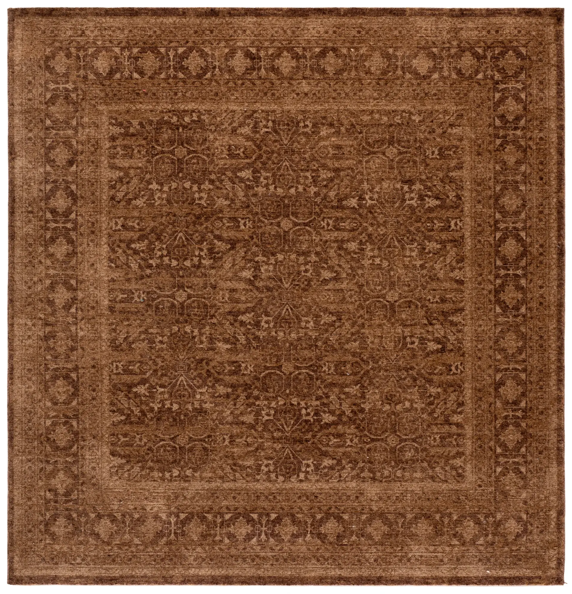 Vintage Overdye Bordered Floral Rug