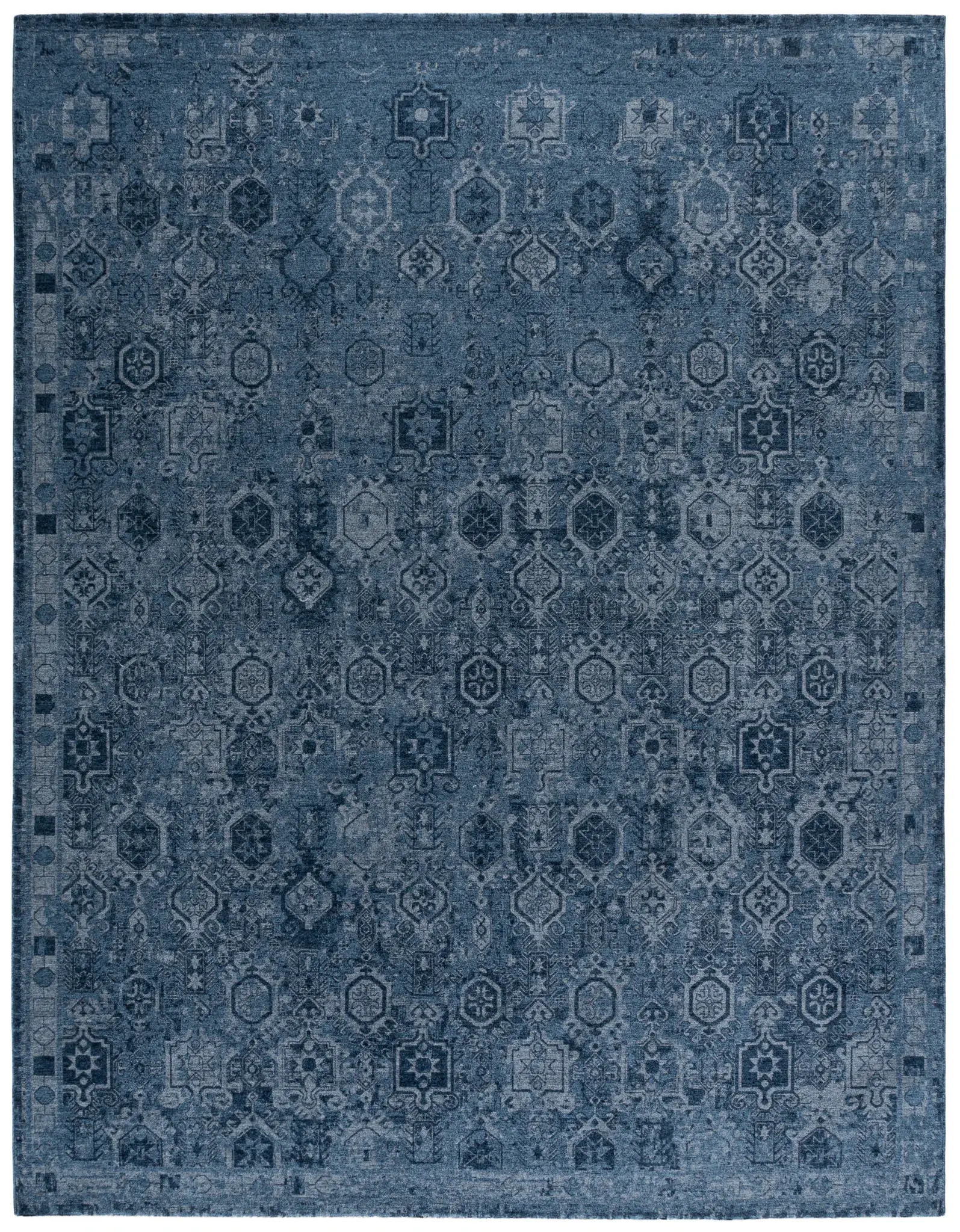 Vintage Overdye Distressed Medallion Rug