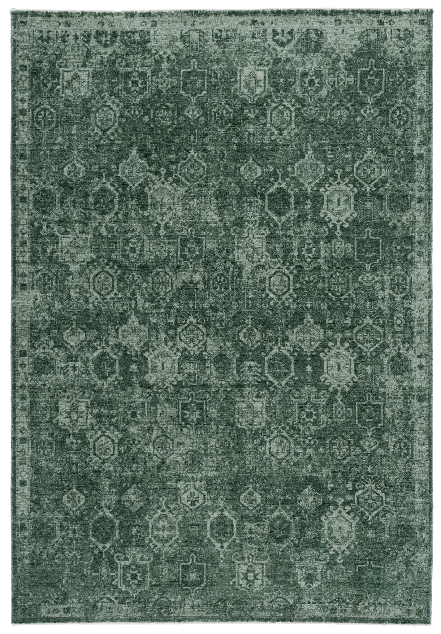 Vintage Overdye Distressed Medallion Rug