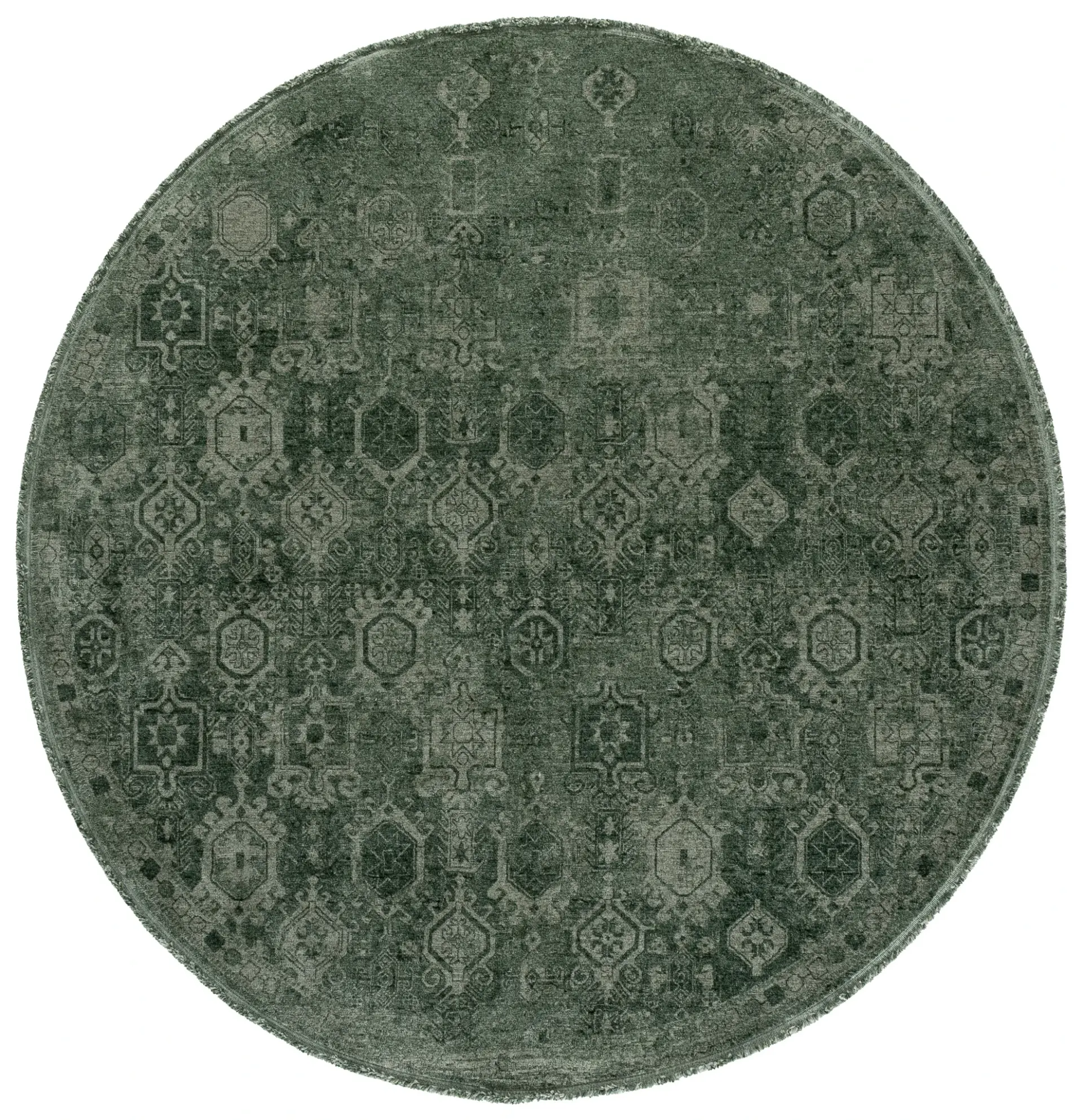 Vintage Overdye Distressed Medallion Rug