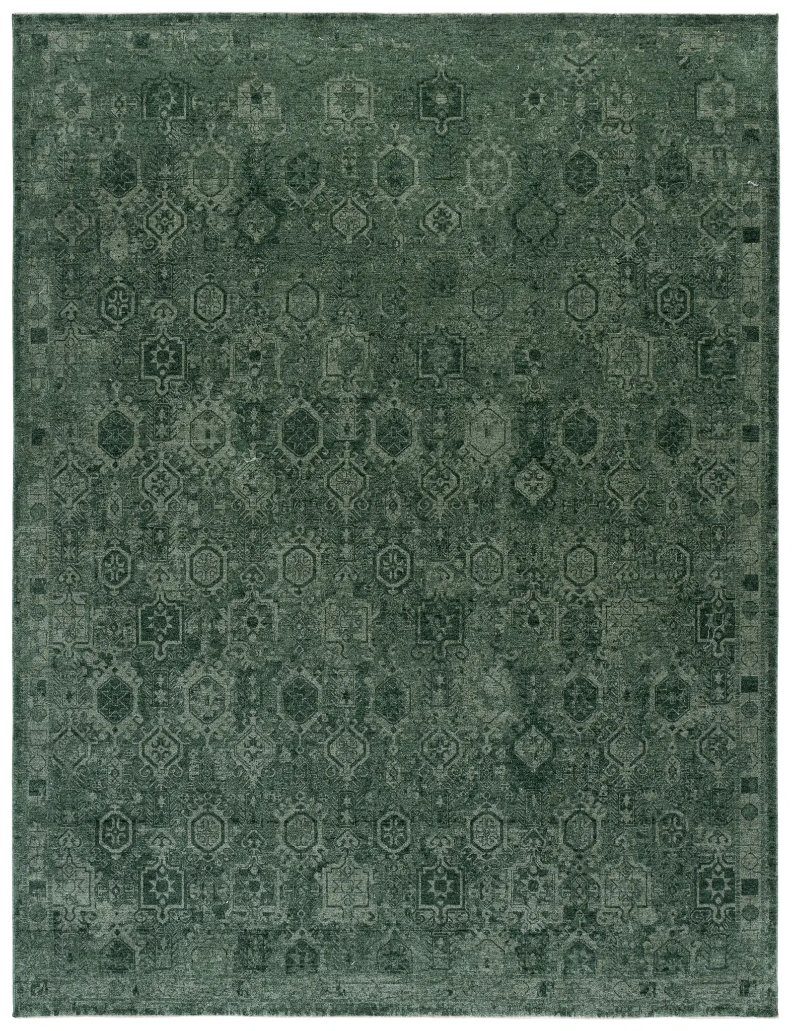 Vintage Overdye Distressed Medallion Rug