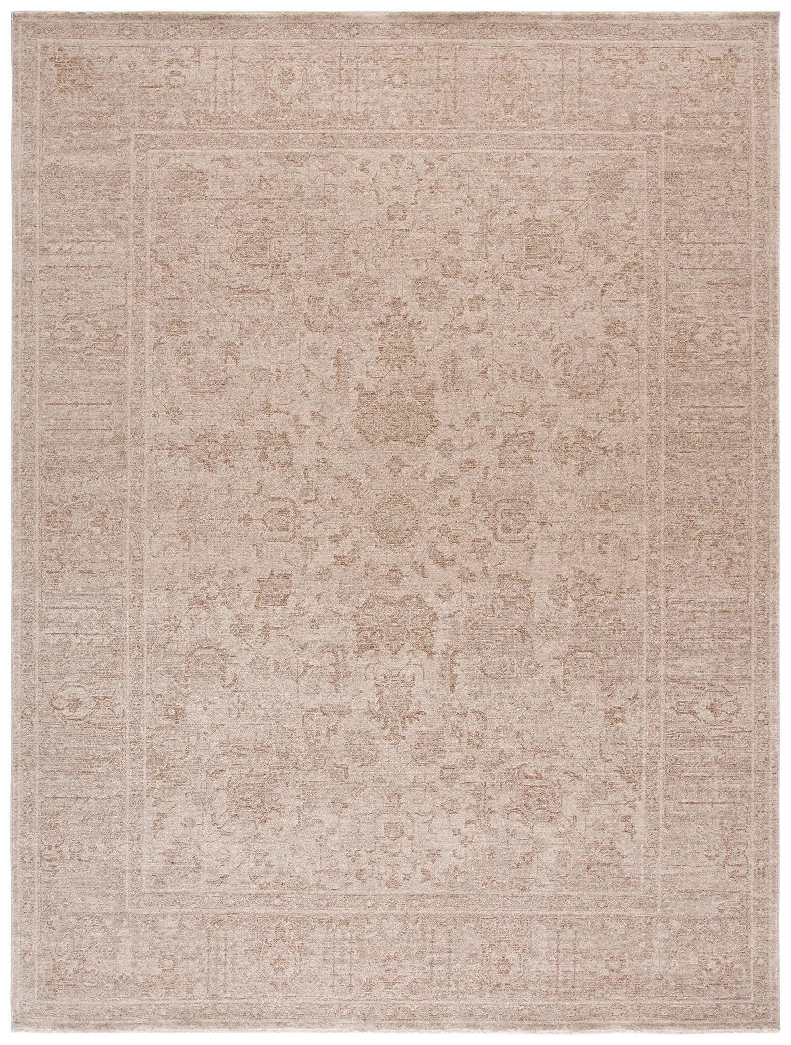 Vintage Overdye Floral Bordered Rug